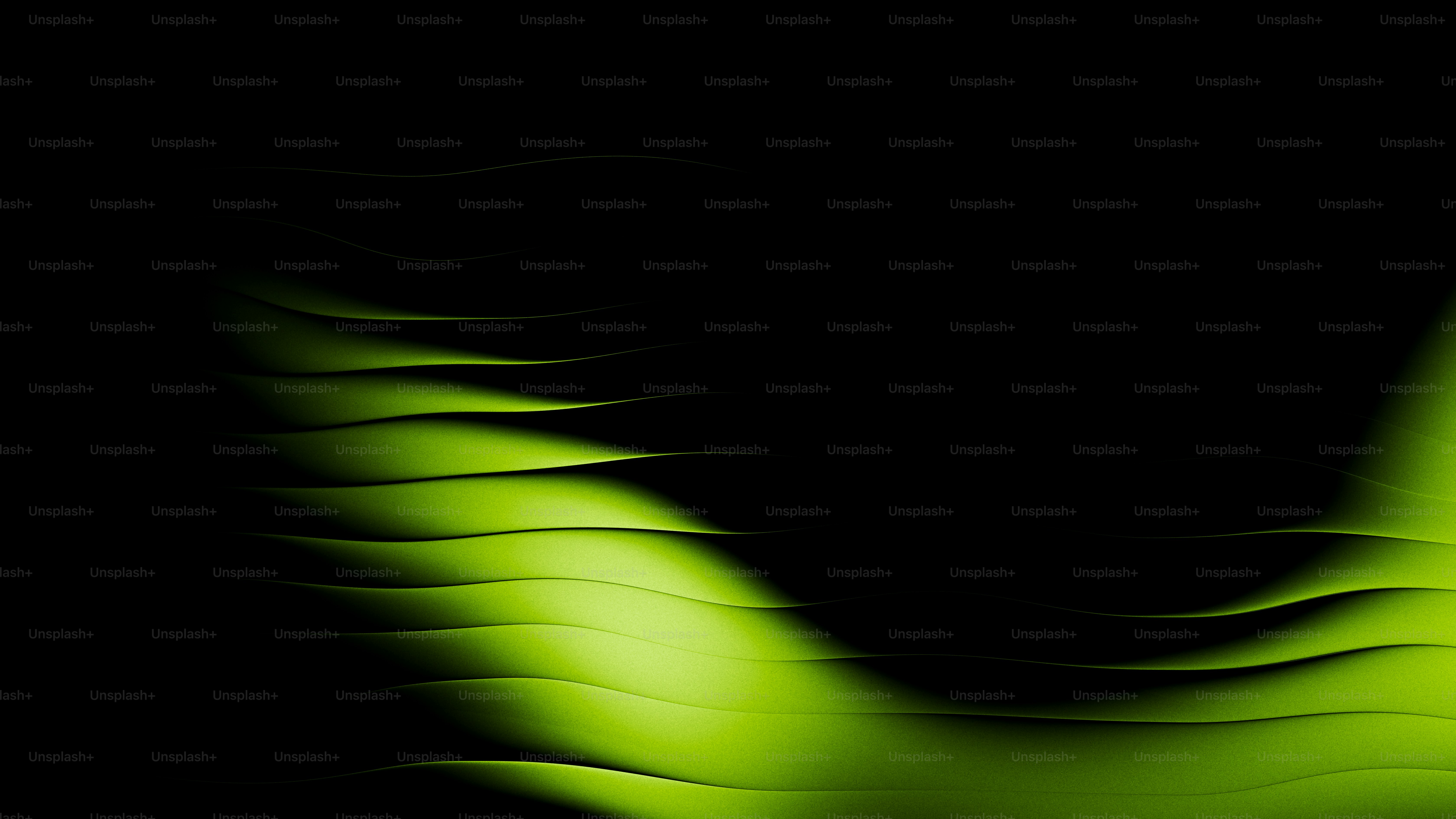 Abstract green waves on a black background photo – Background Image on ...