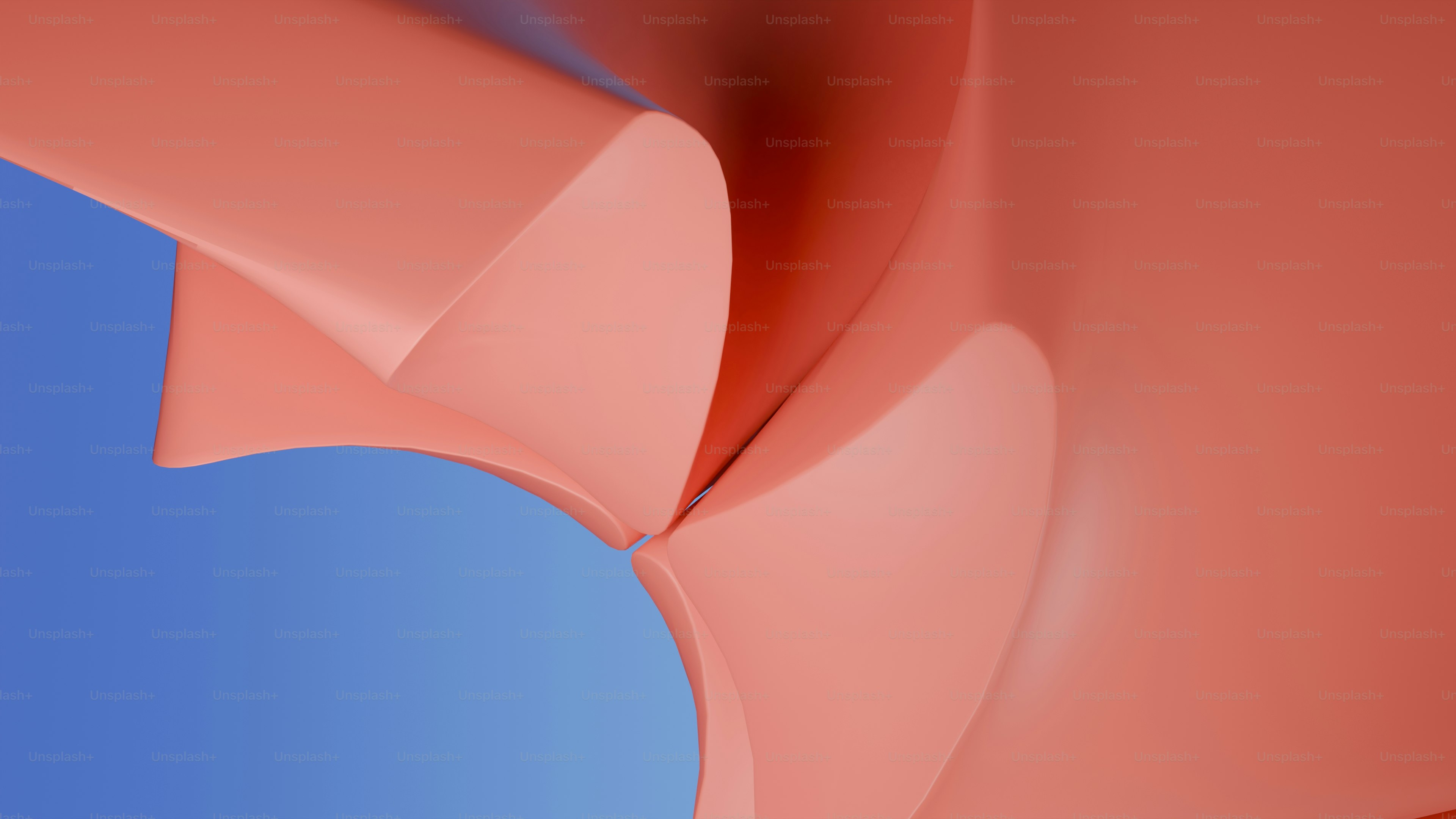 Forme coralline astratte su uno sfondo blu