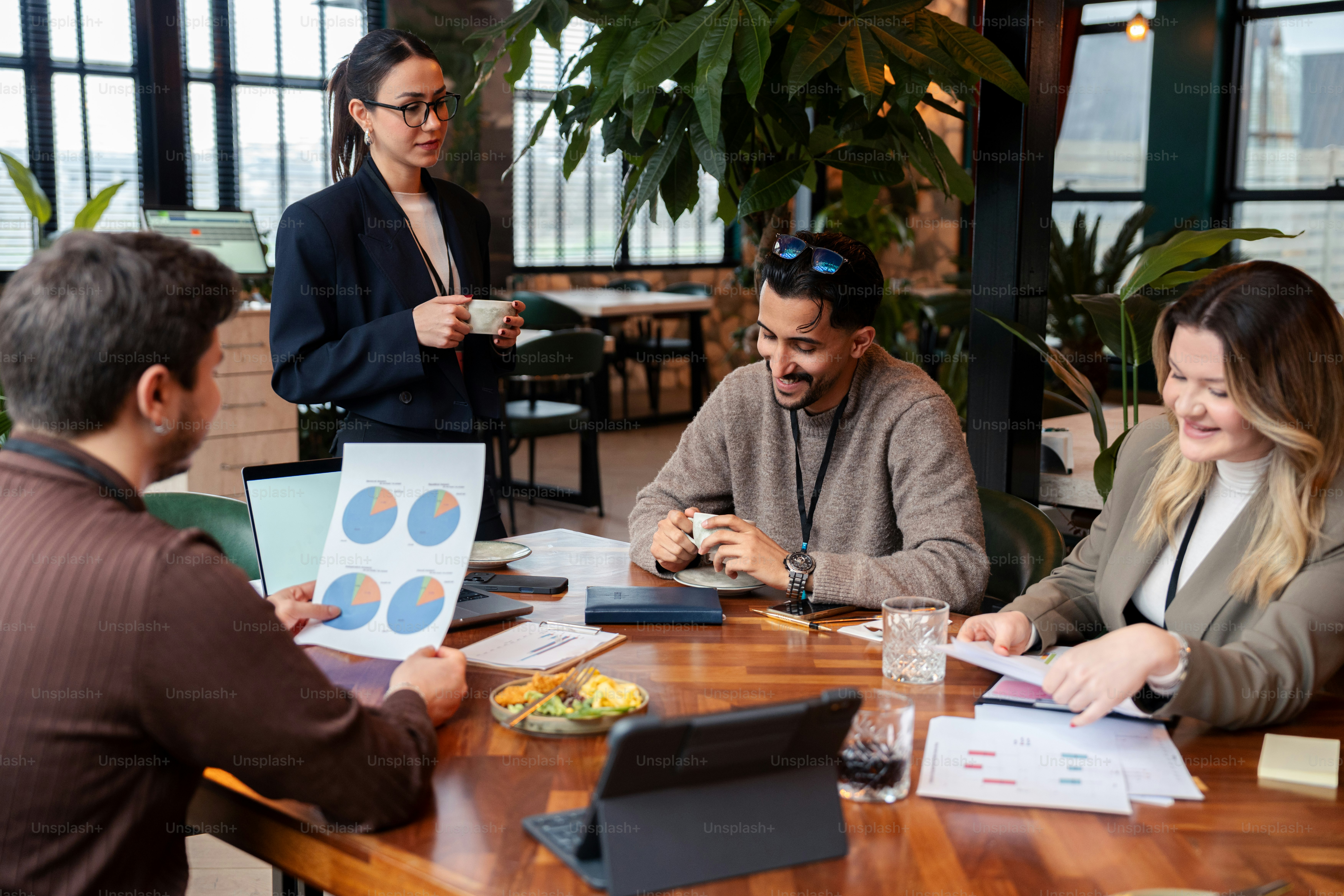 Diverse business team meeting in a modern boardroom