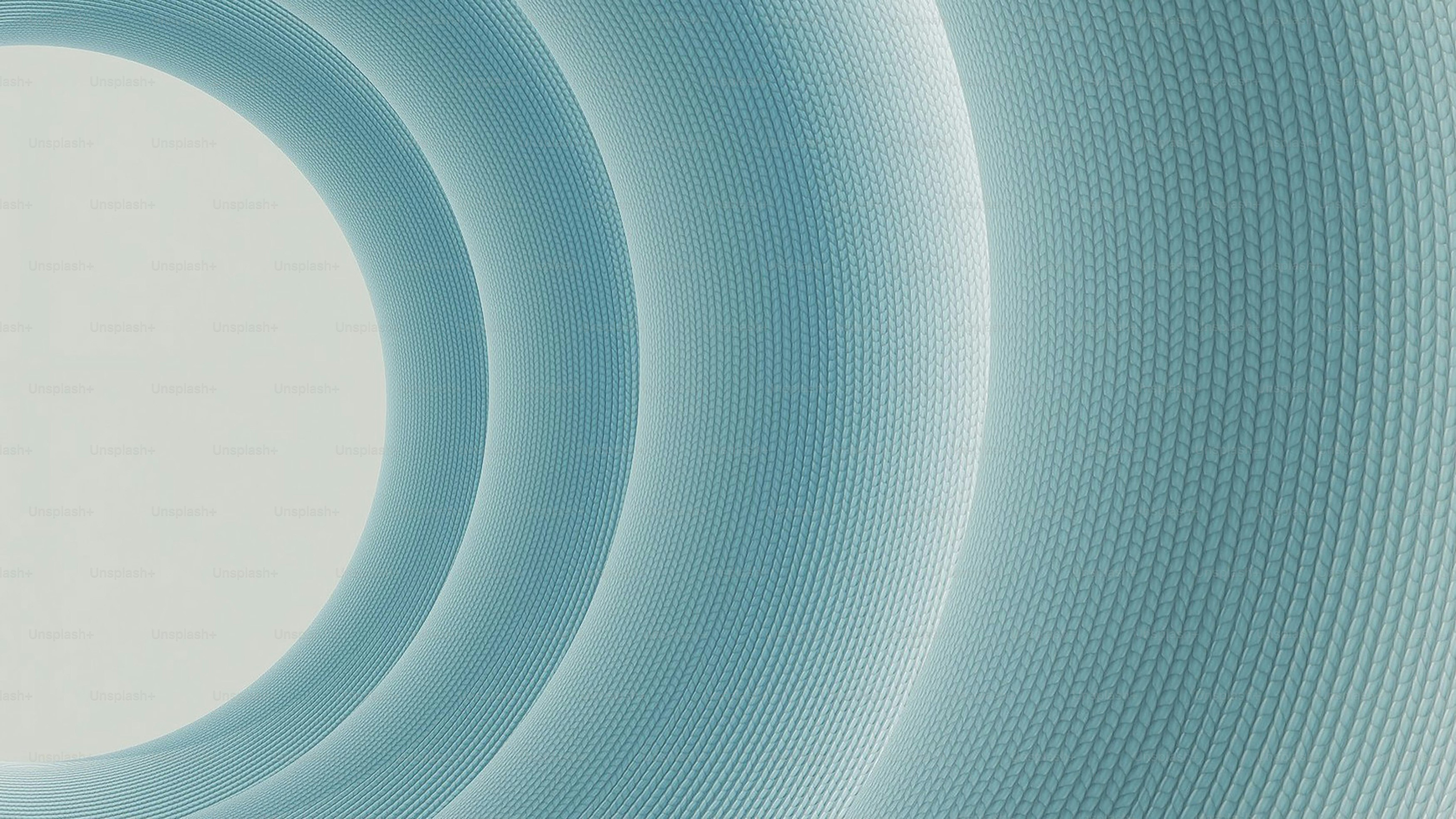 Abstract blue concentric circles with textured surface