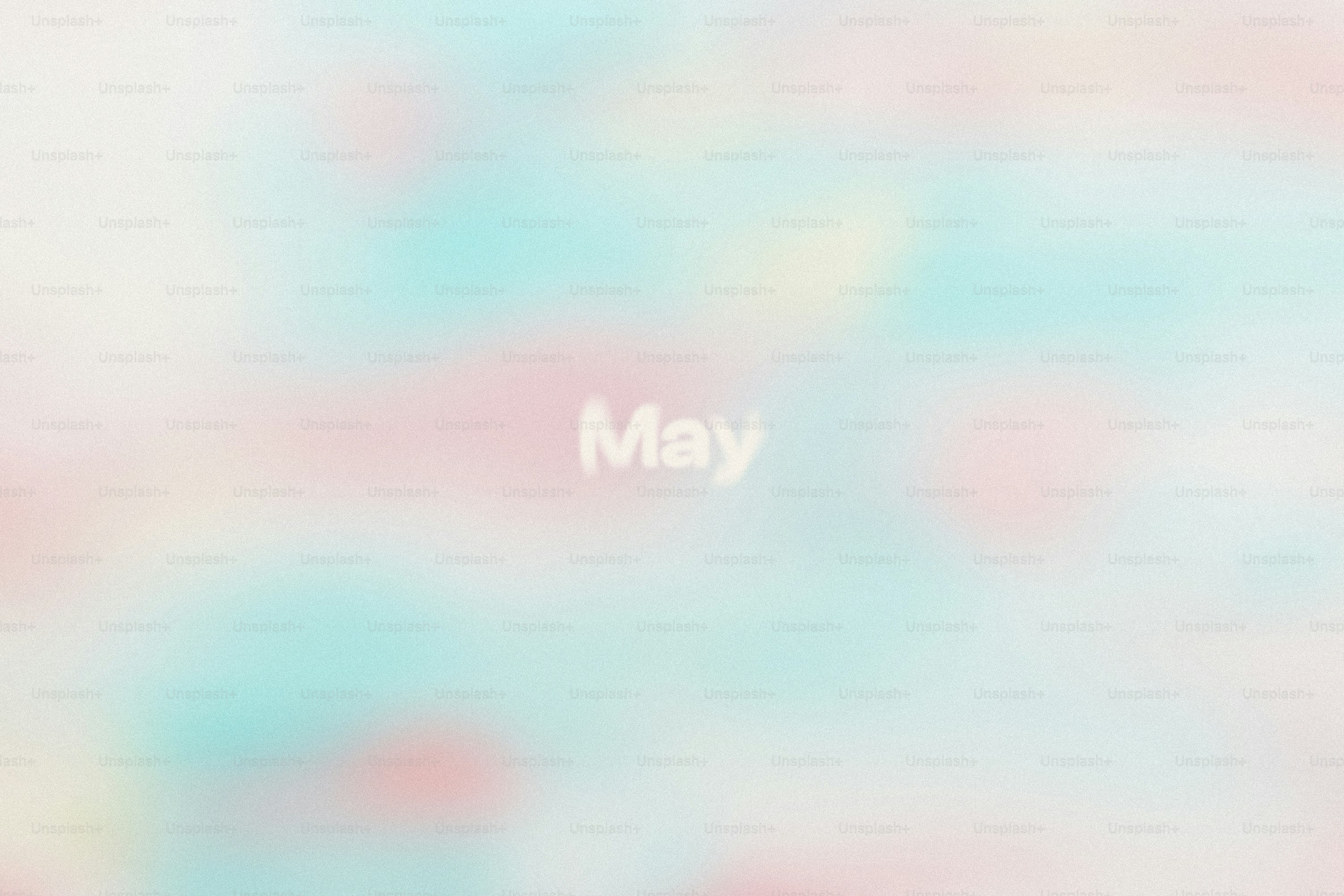 Soft pastel abstract background with the word may.