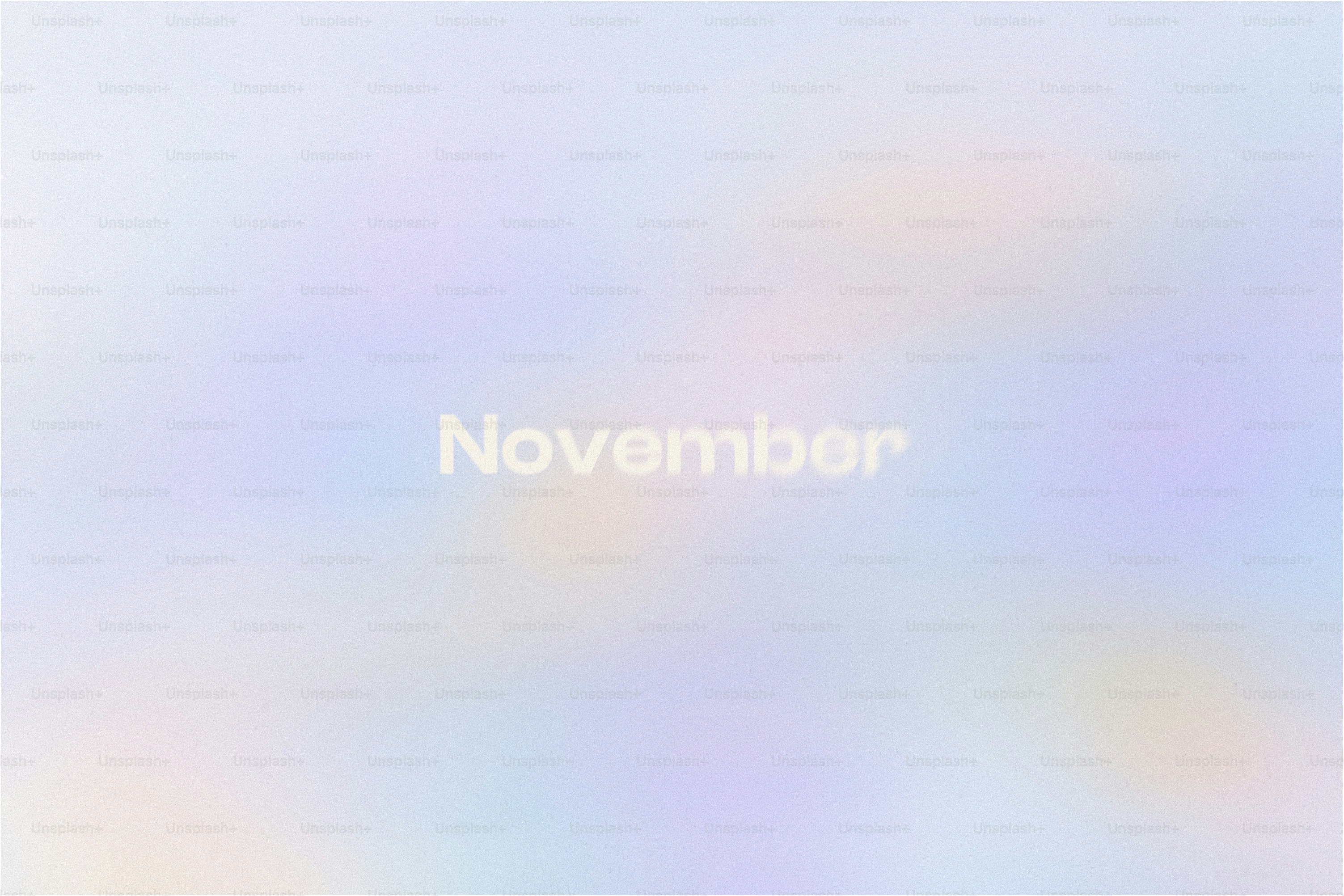 Soft pastel background with the word november