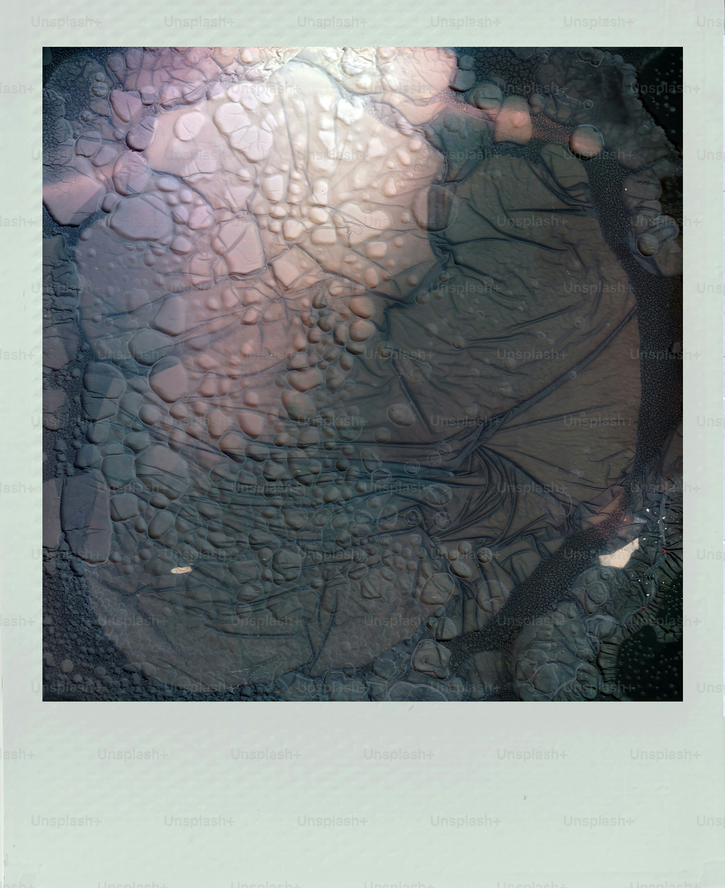 Abstract pattern of bubbles and lines
