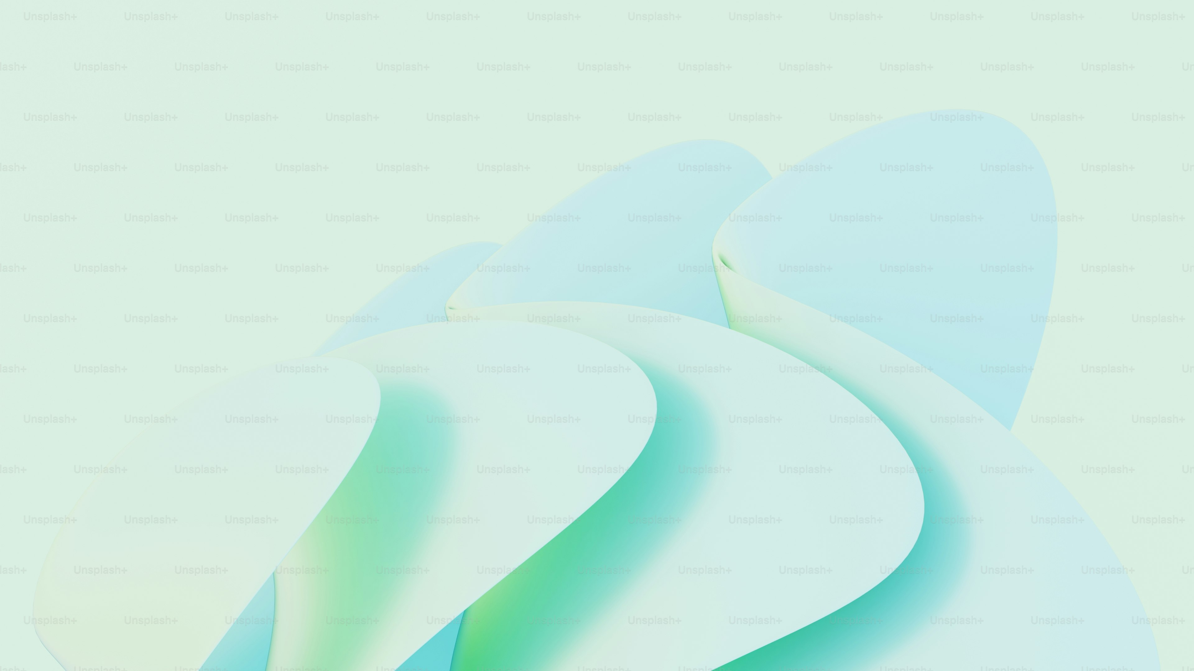 抽象的なパステル調の渦巻きに、さりげない緑のアクセントが加わっています