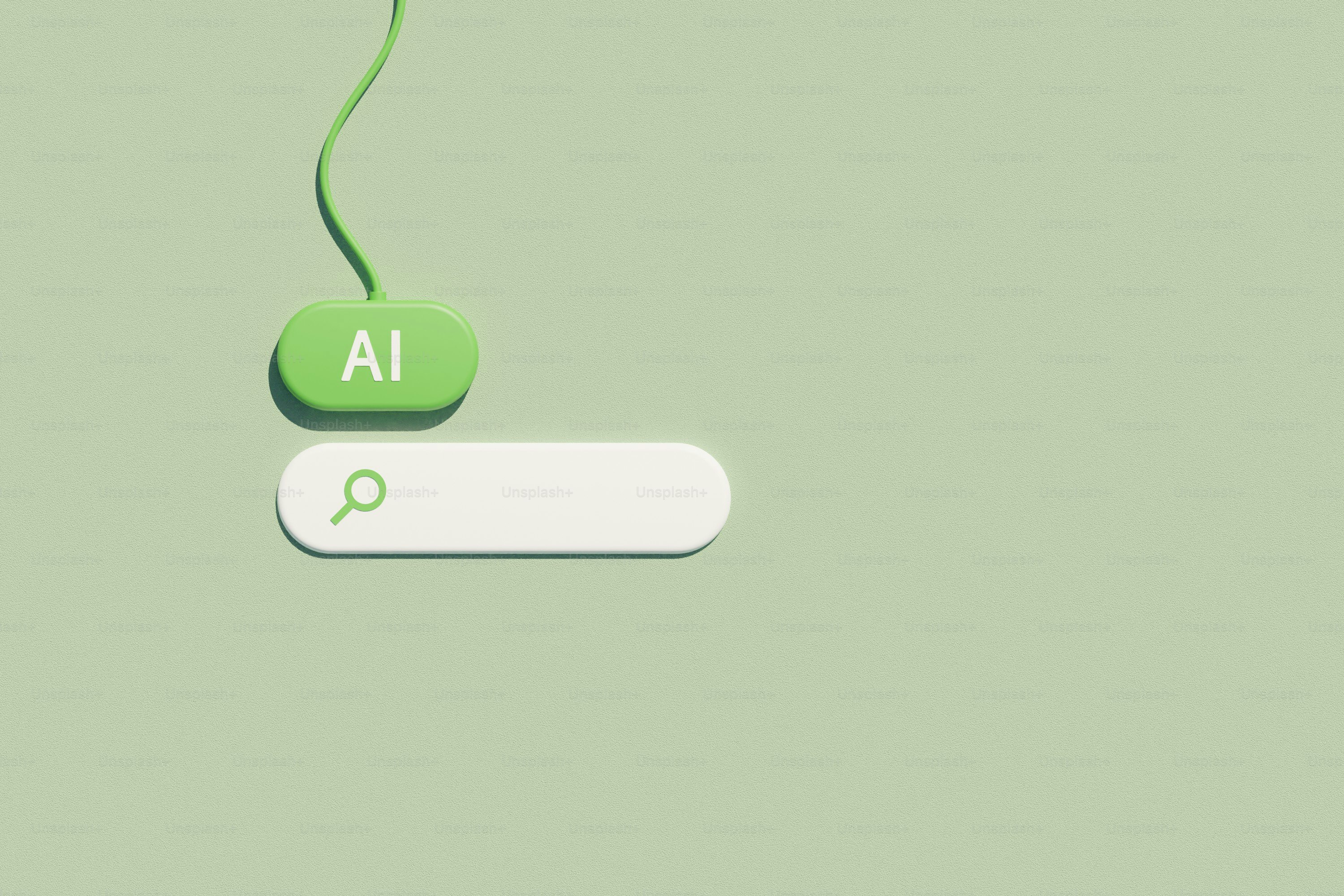 Ai search bar with a magnifying glass icon.