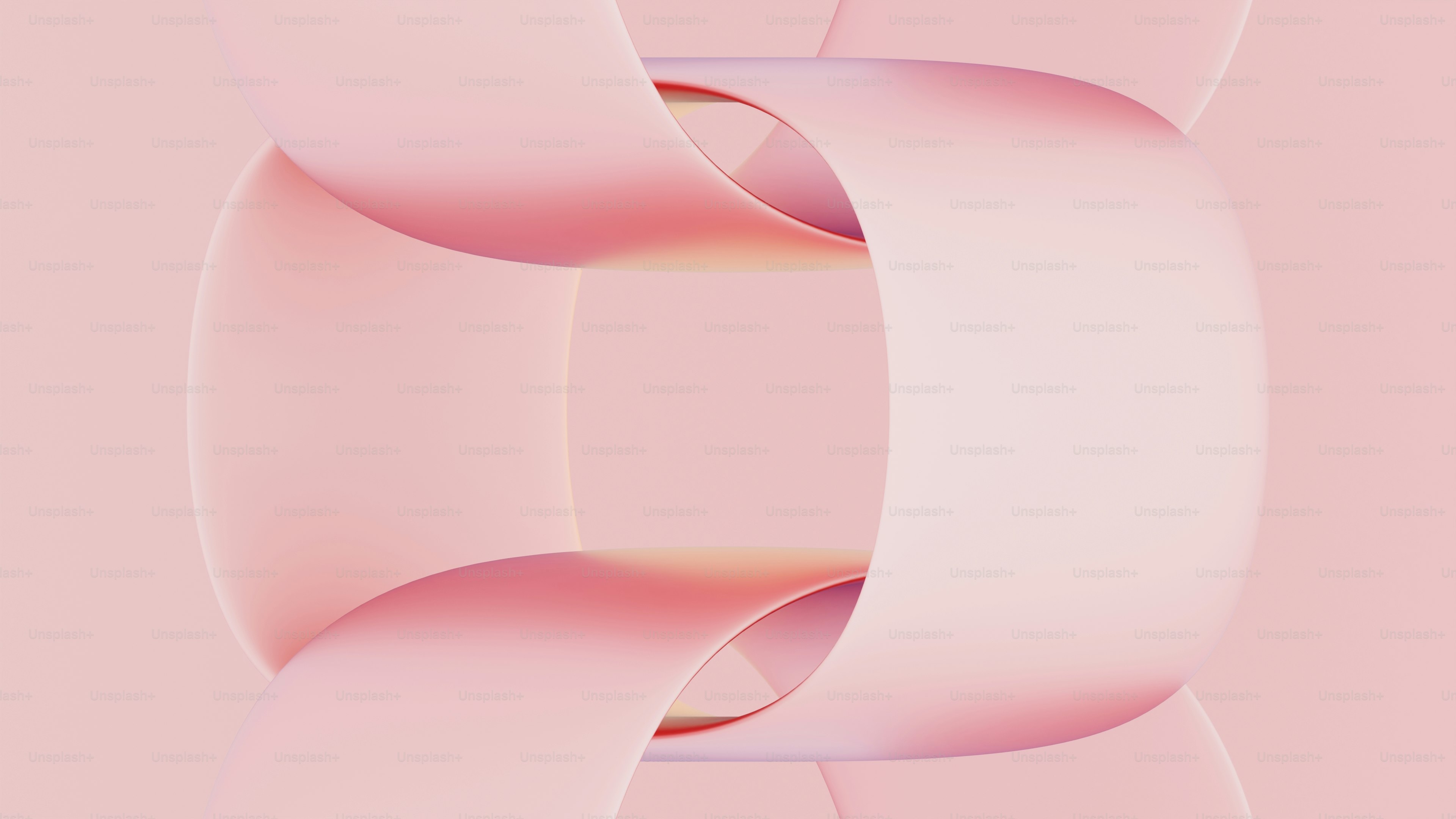 柔らかな照明を持つ抽象的なピンクの形