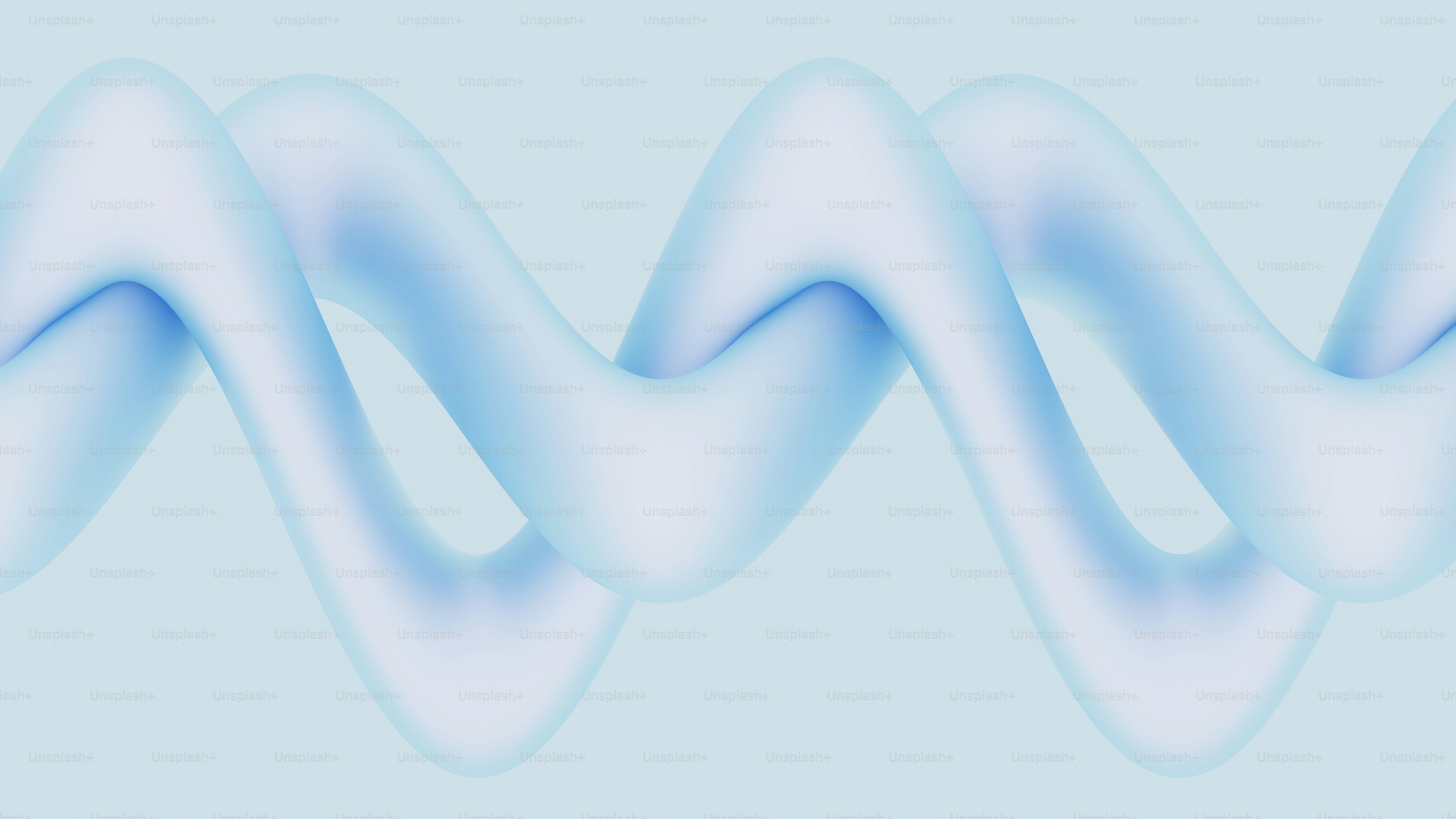 薄い青の背景に抽象的な青い波状の線