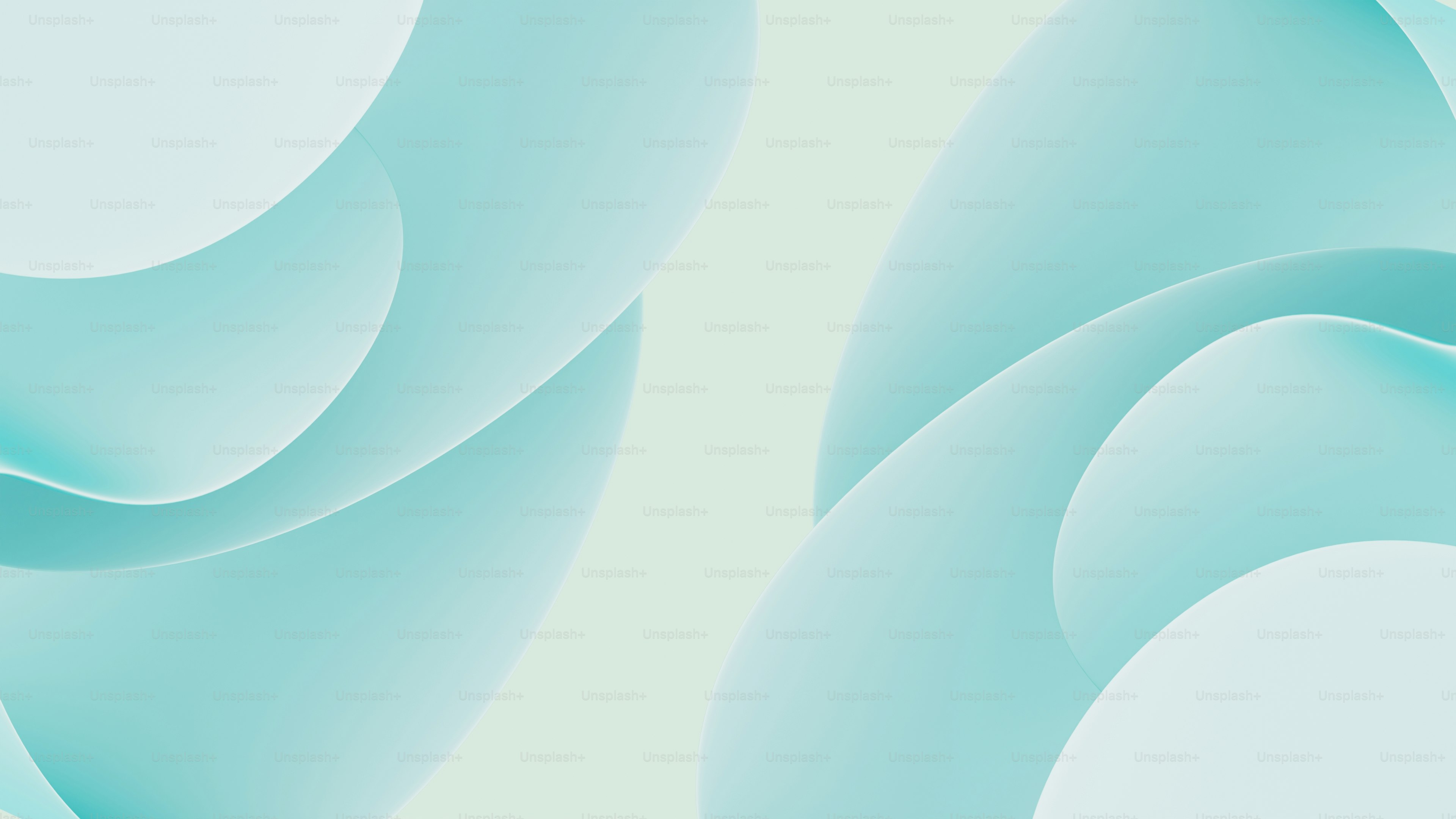 パステルブルーとクリーム色の抽象的な流れる形