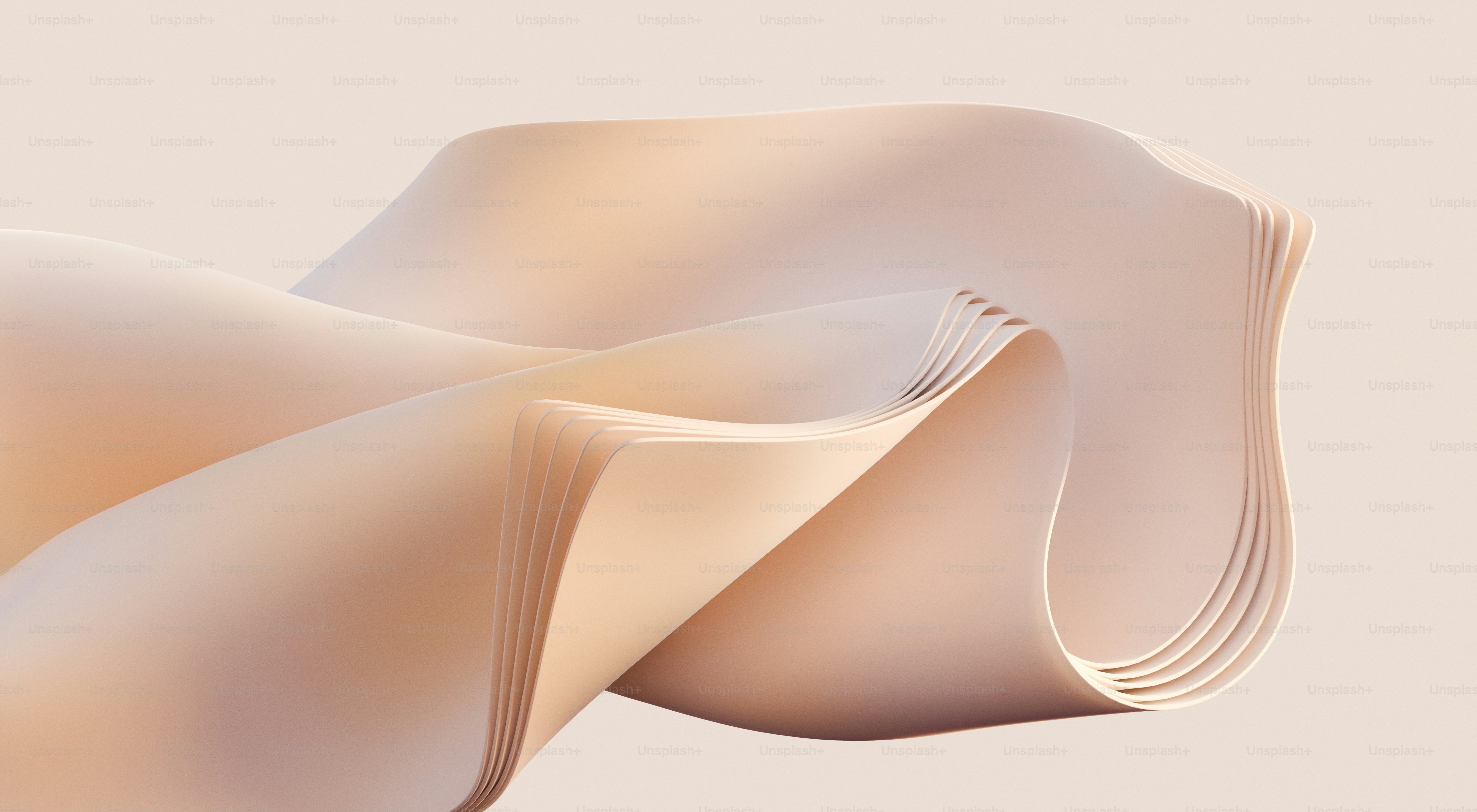 Abstract flowing fabric with soft lighting