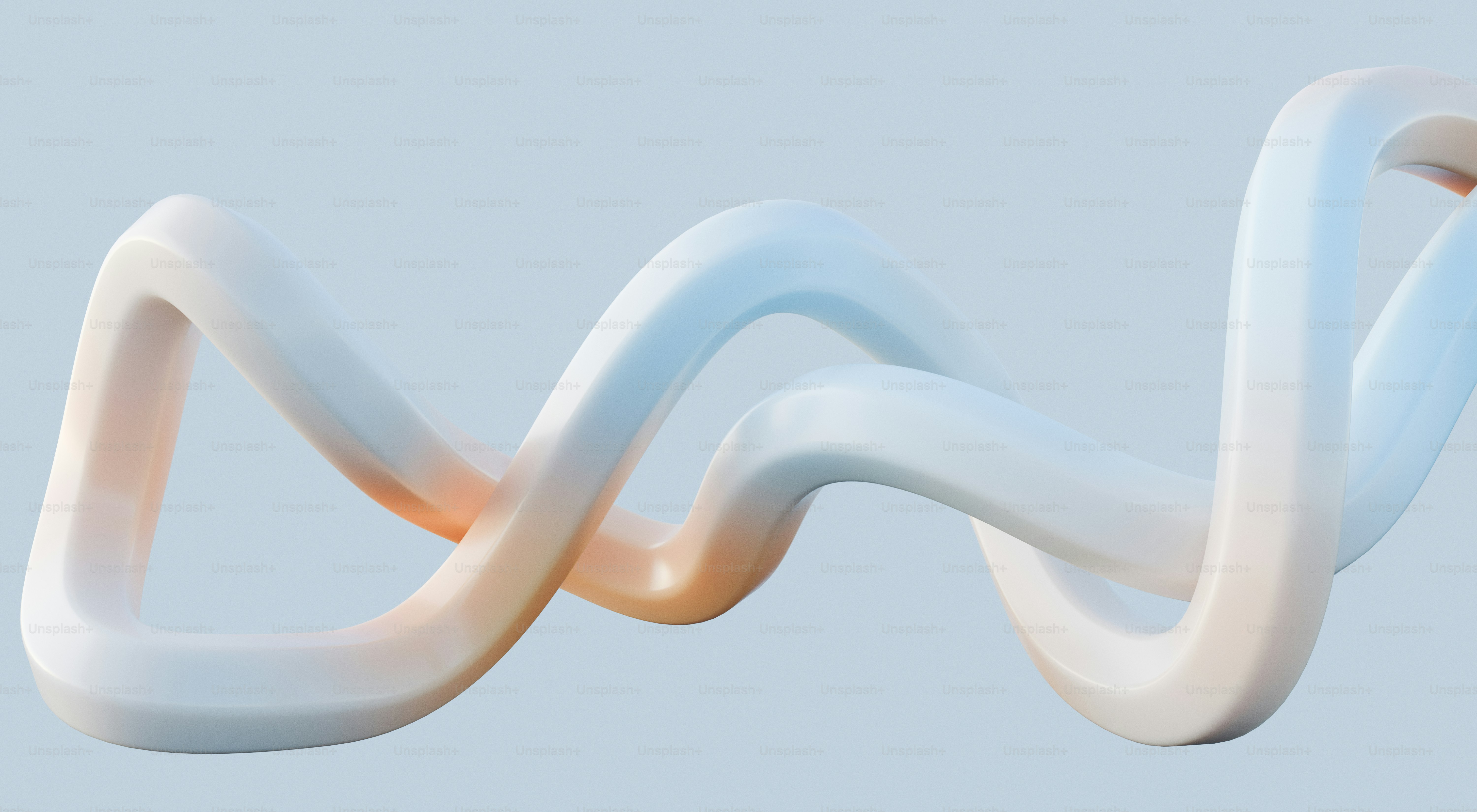 Smooth, flowing abstract shape with gradient colors