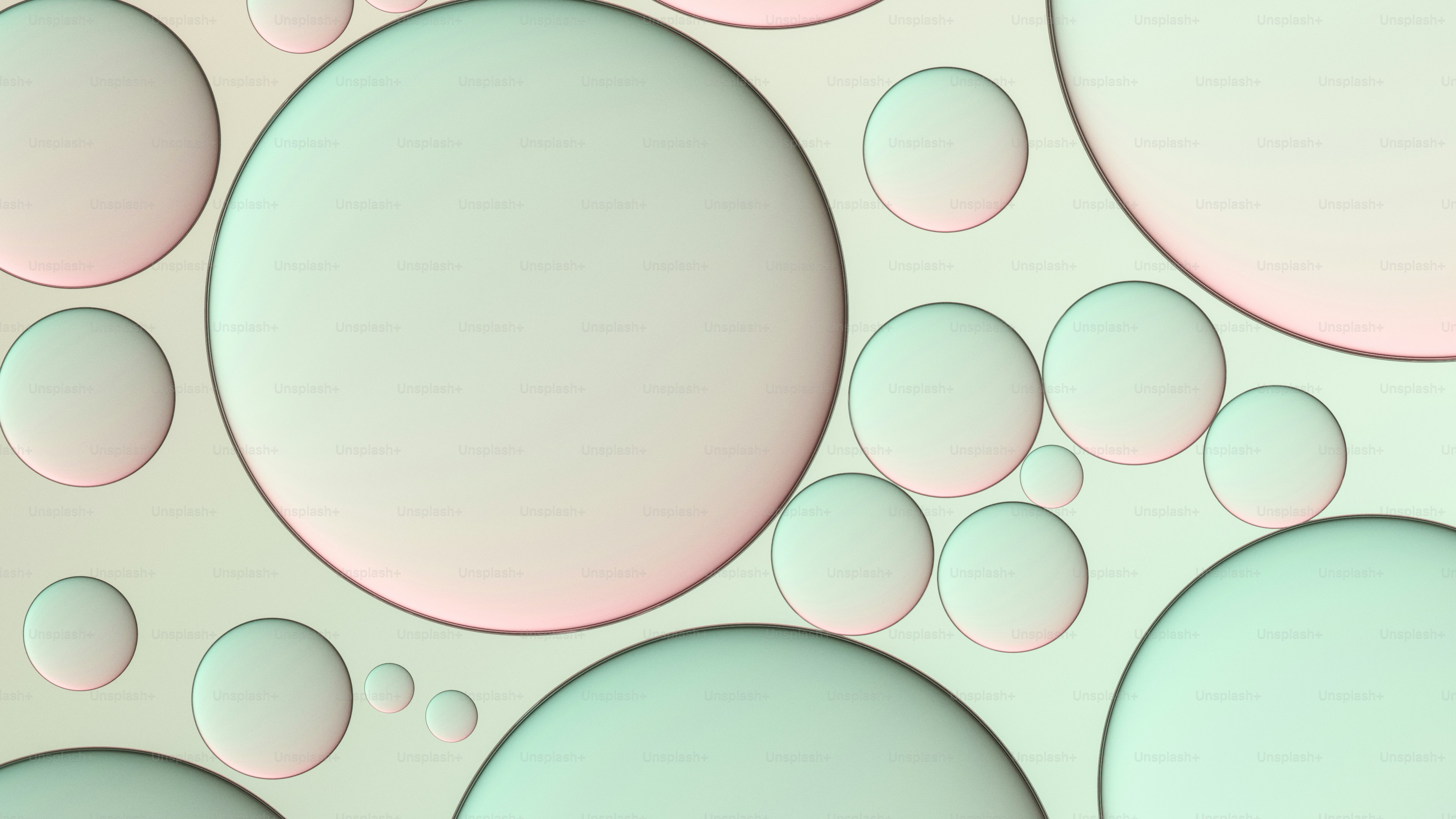 Abstract background of pastel colored spheres