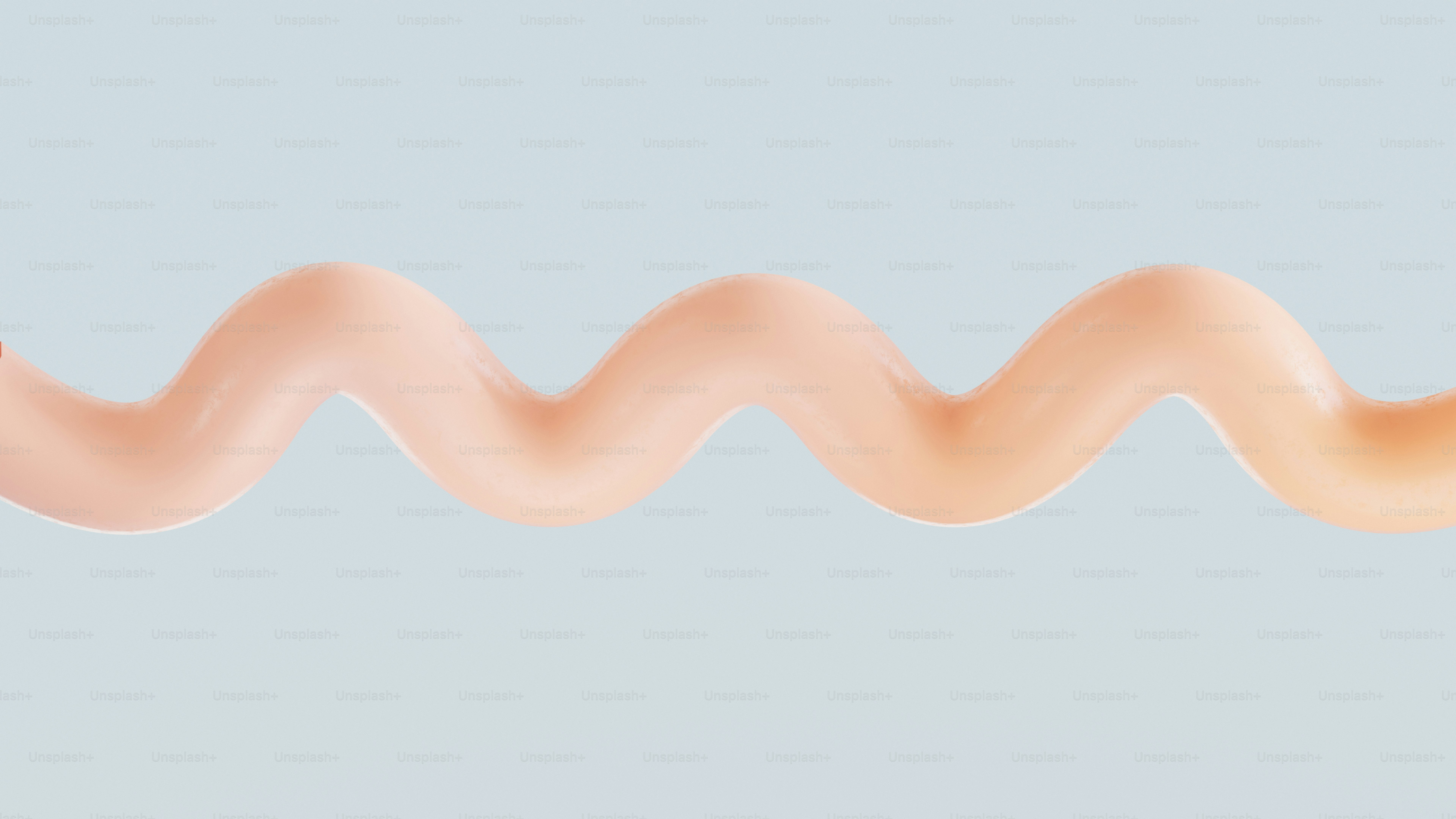 Une ligne ondulée de fond de teint sur fond bleu clair