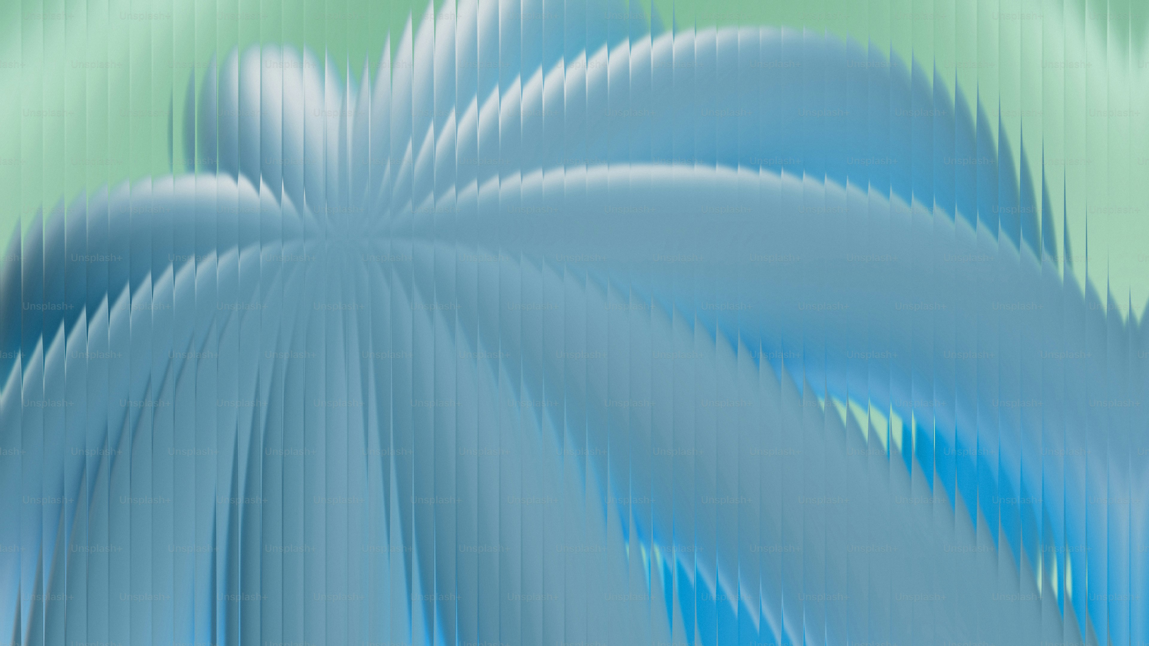 Pétales abstraits bleu clair sur fond vert