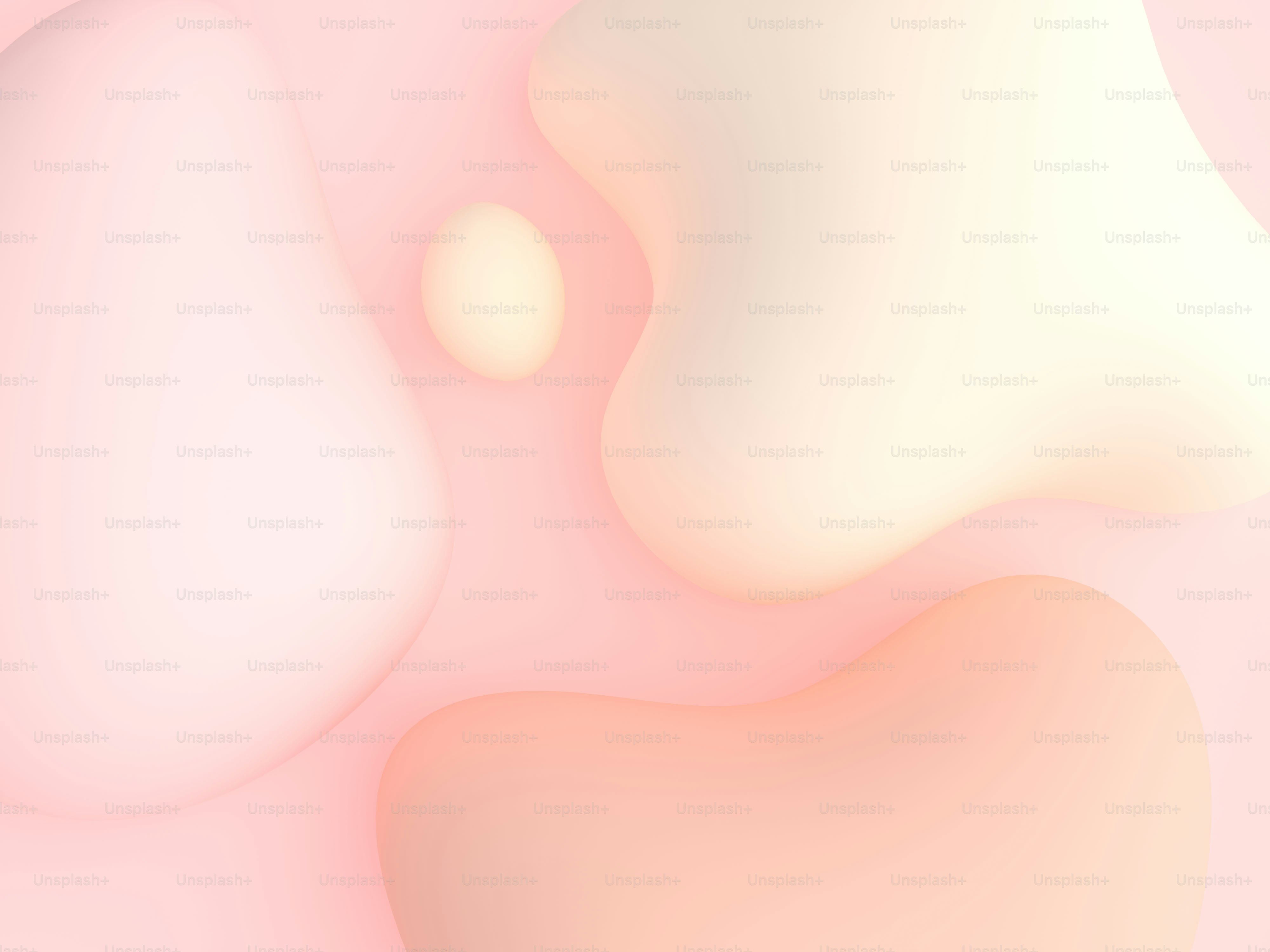 Abstract pastel blobs on a soft pink background