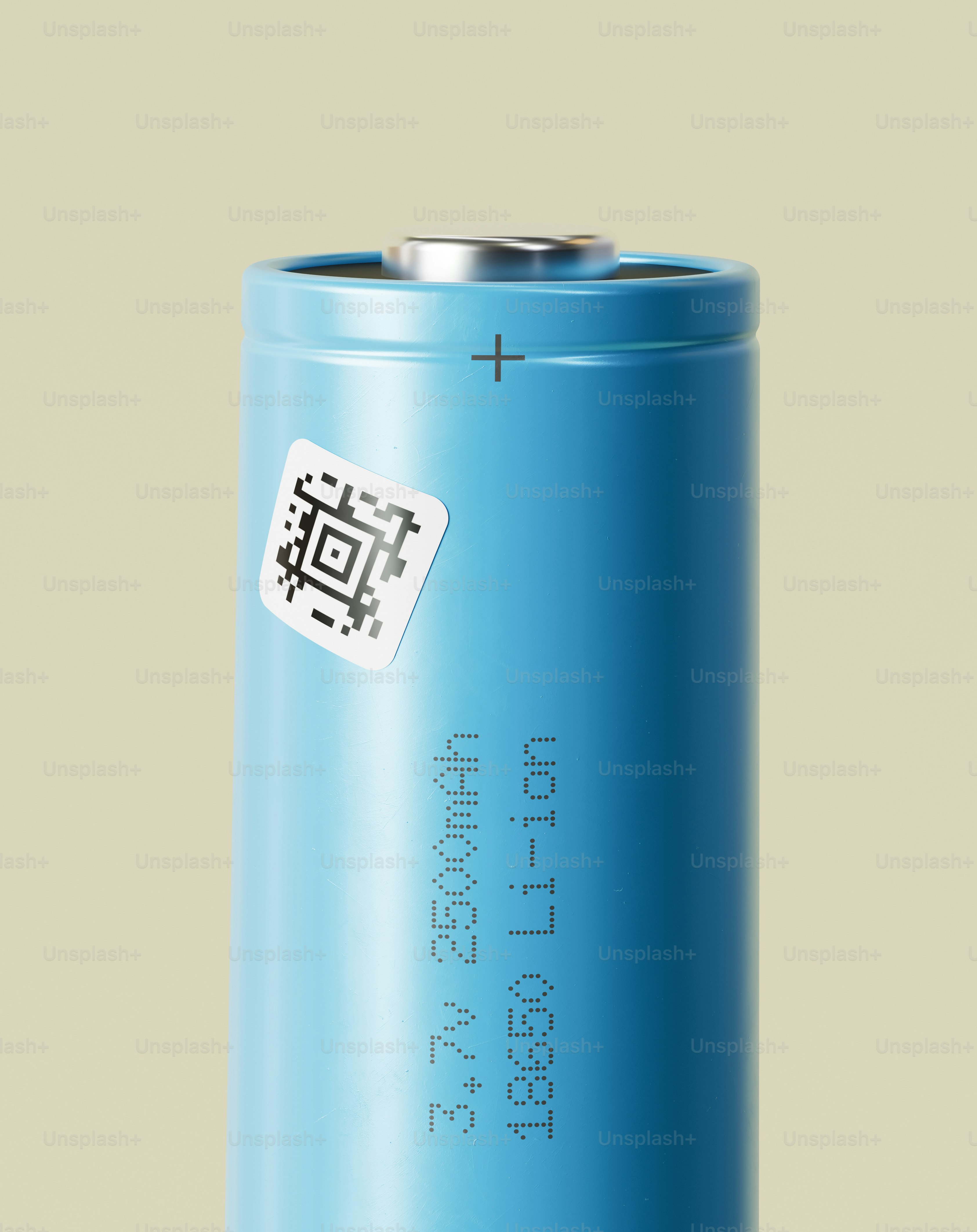 Close-up baterai li-ion biru 18650