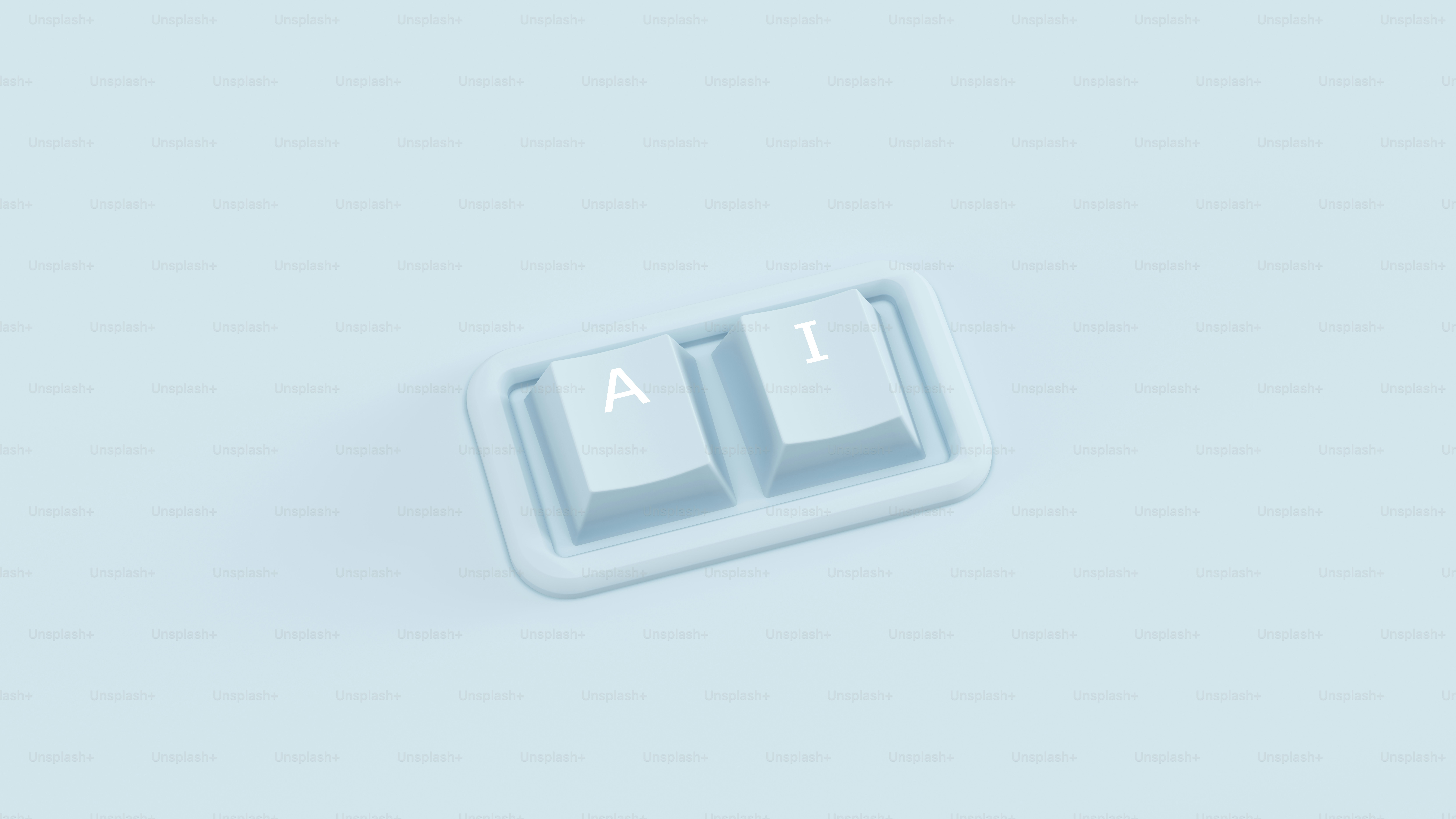 Two keyboard keys with letters a and i