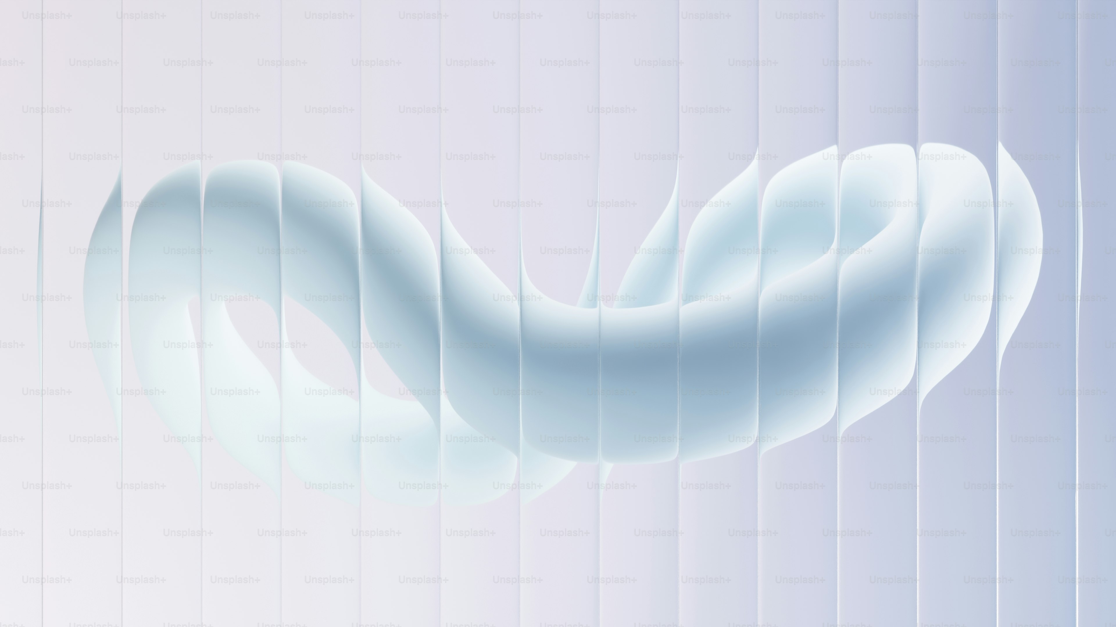 Forma abstrata de fita azul claro com linhas verticais