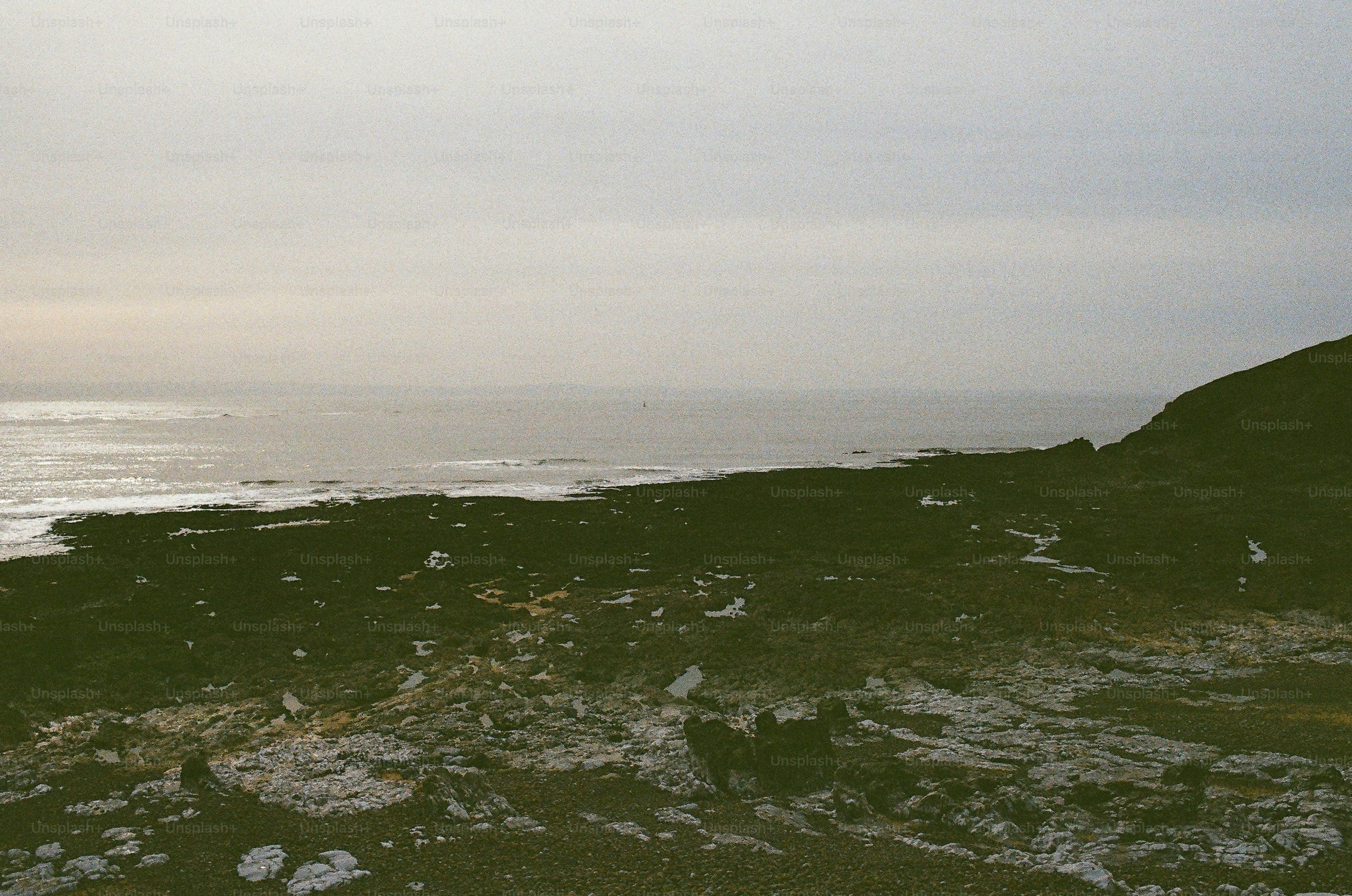 Rocky coastline with ocean waves under a cloudy sky photo – Sea Image ...