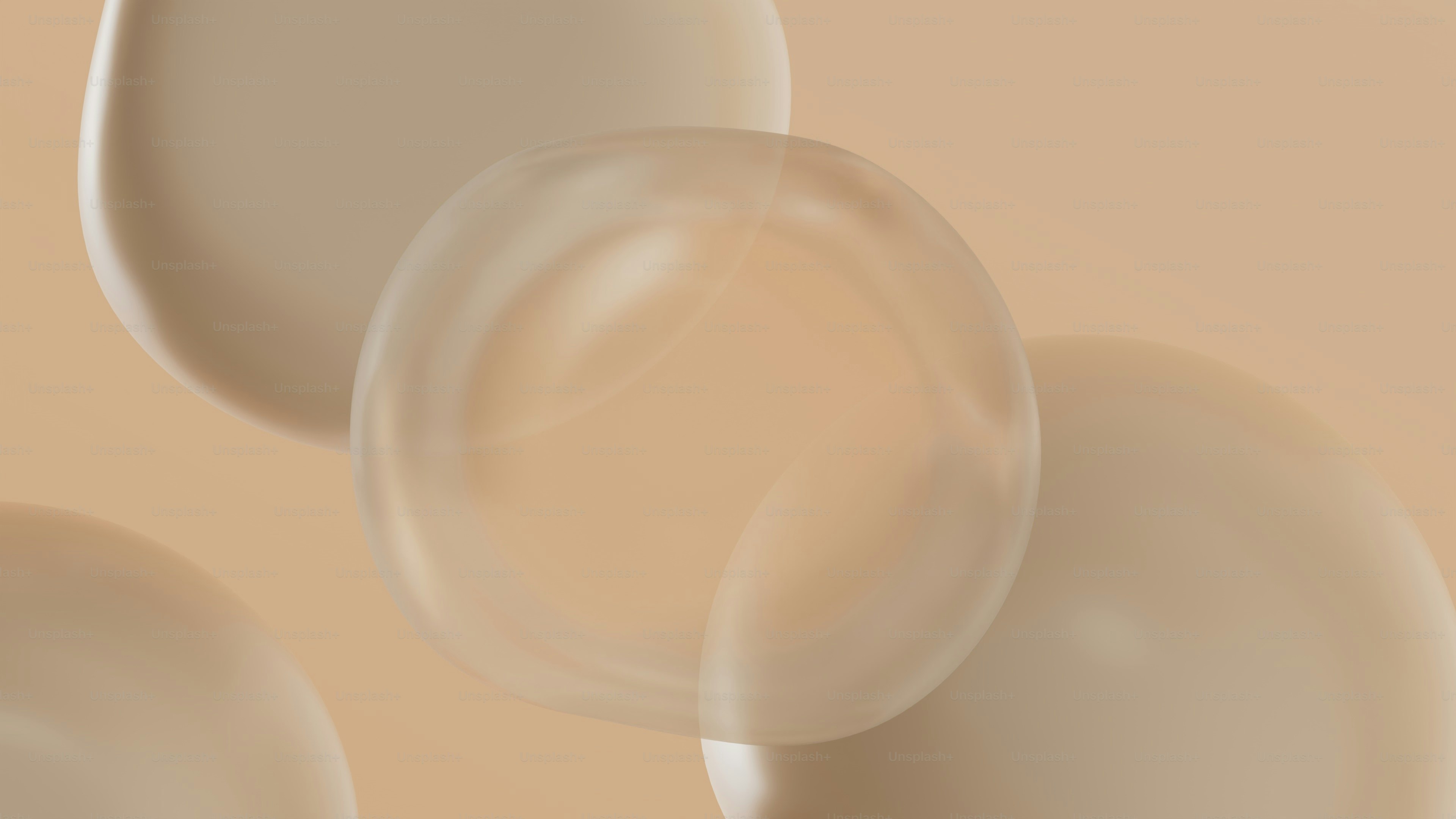 Abstrakte, organische Formen mit sanftem Licht und neutralen Tönen