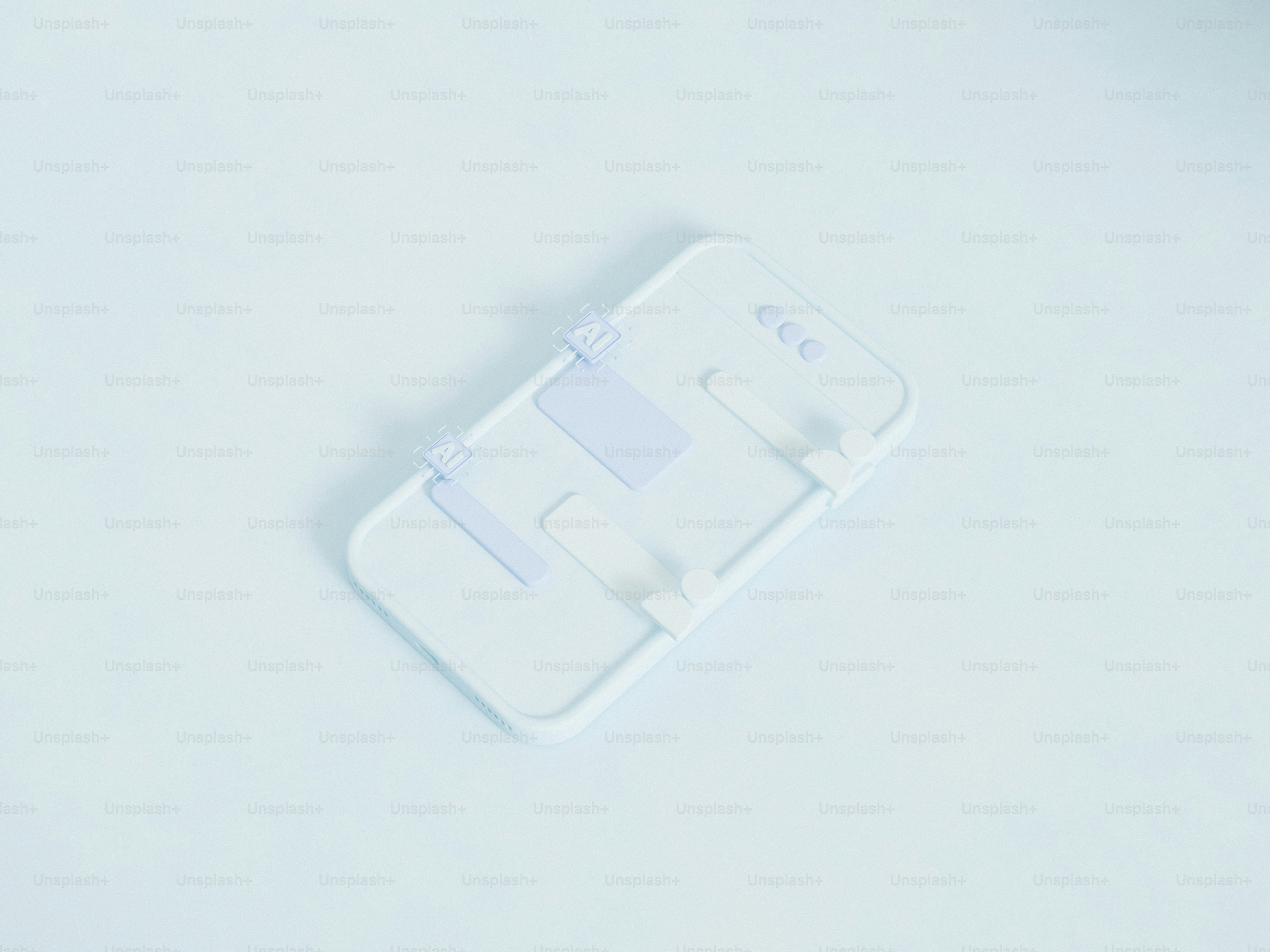 Un objet blanc avec des sangles sur fond blanc