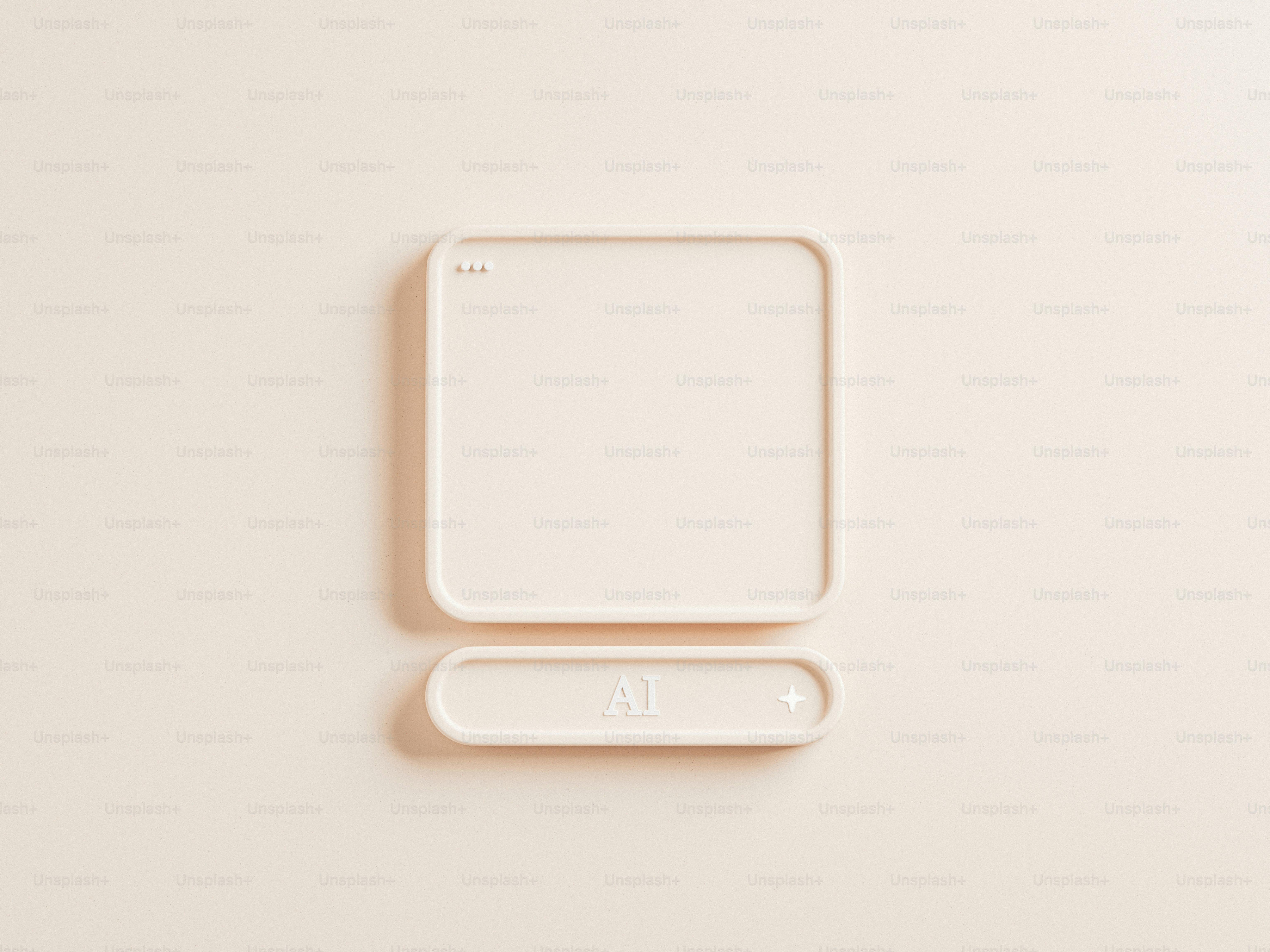 Objets minimalistes carrés et ovales sur fond clair