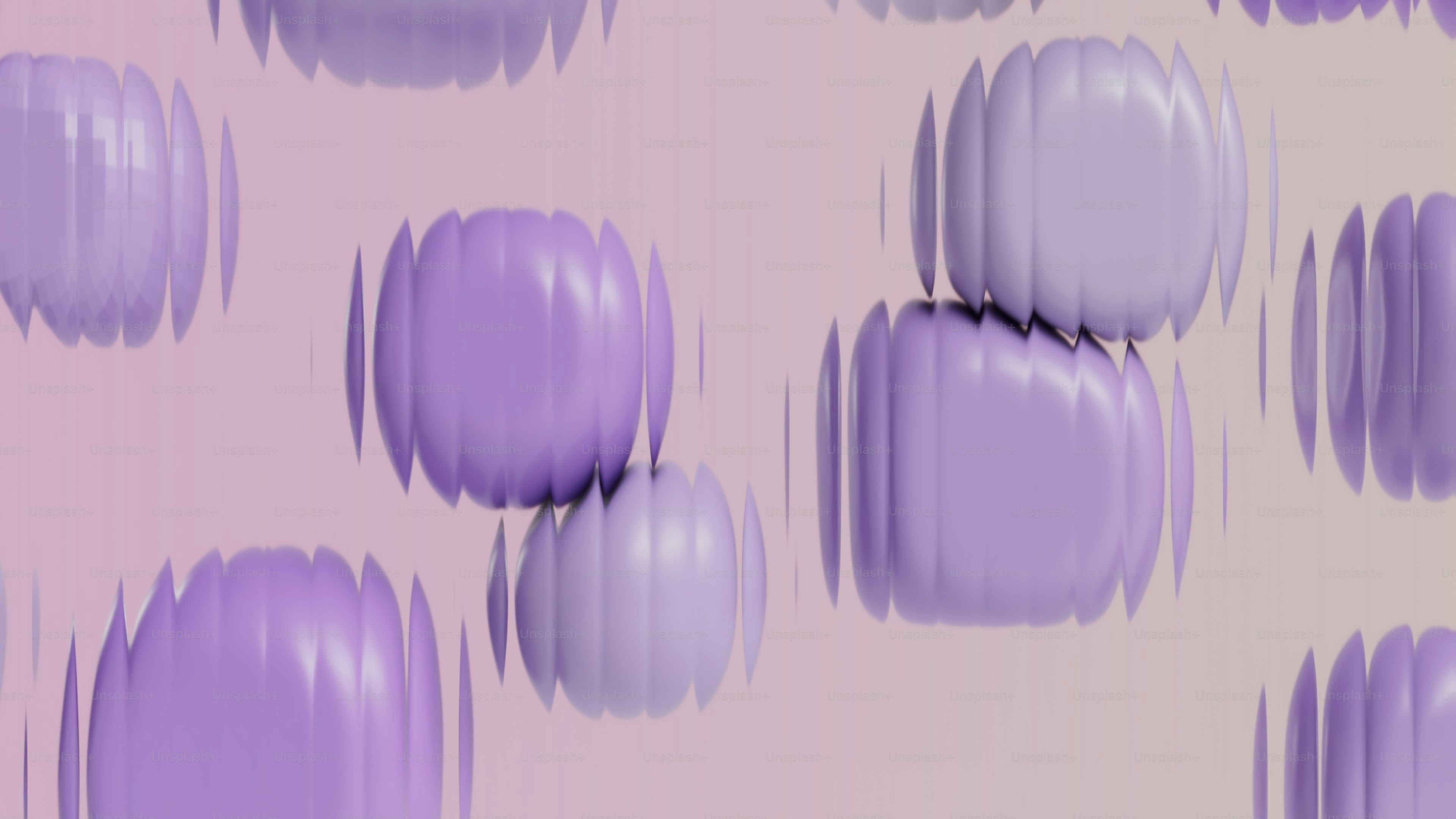 Abstrakter Hintergrund mit verschwommenen lila und rosa Kugeln.