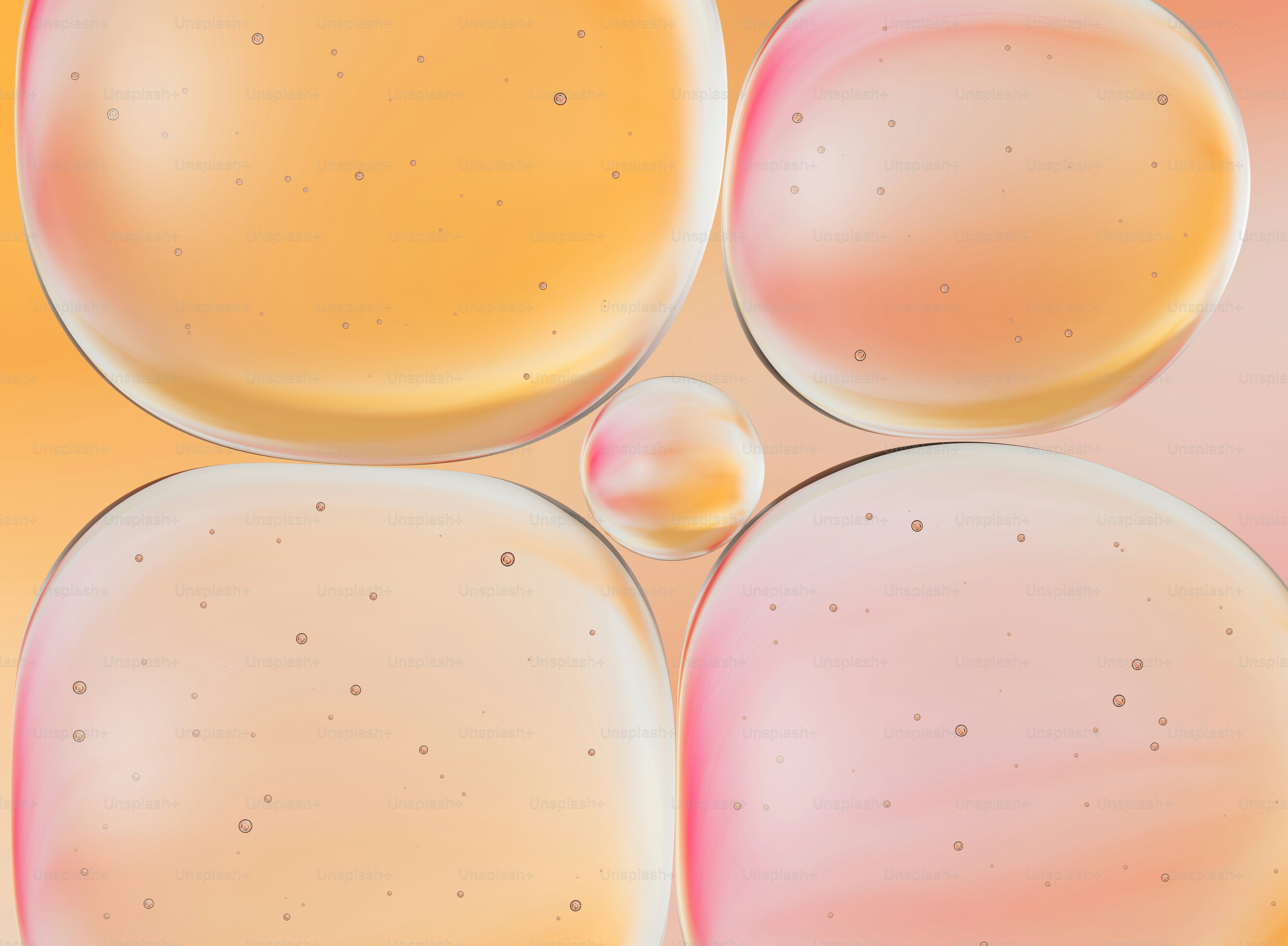 Abstract colorful bubbles with small speckles