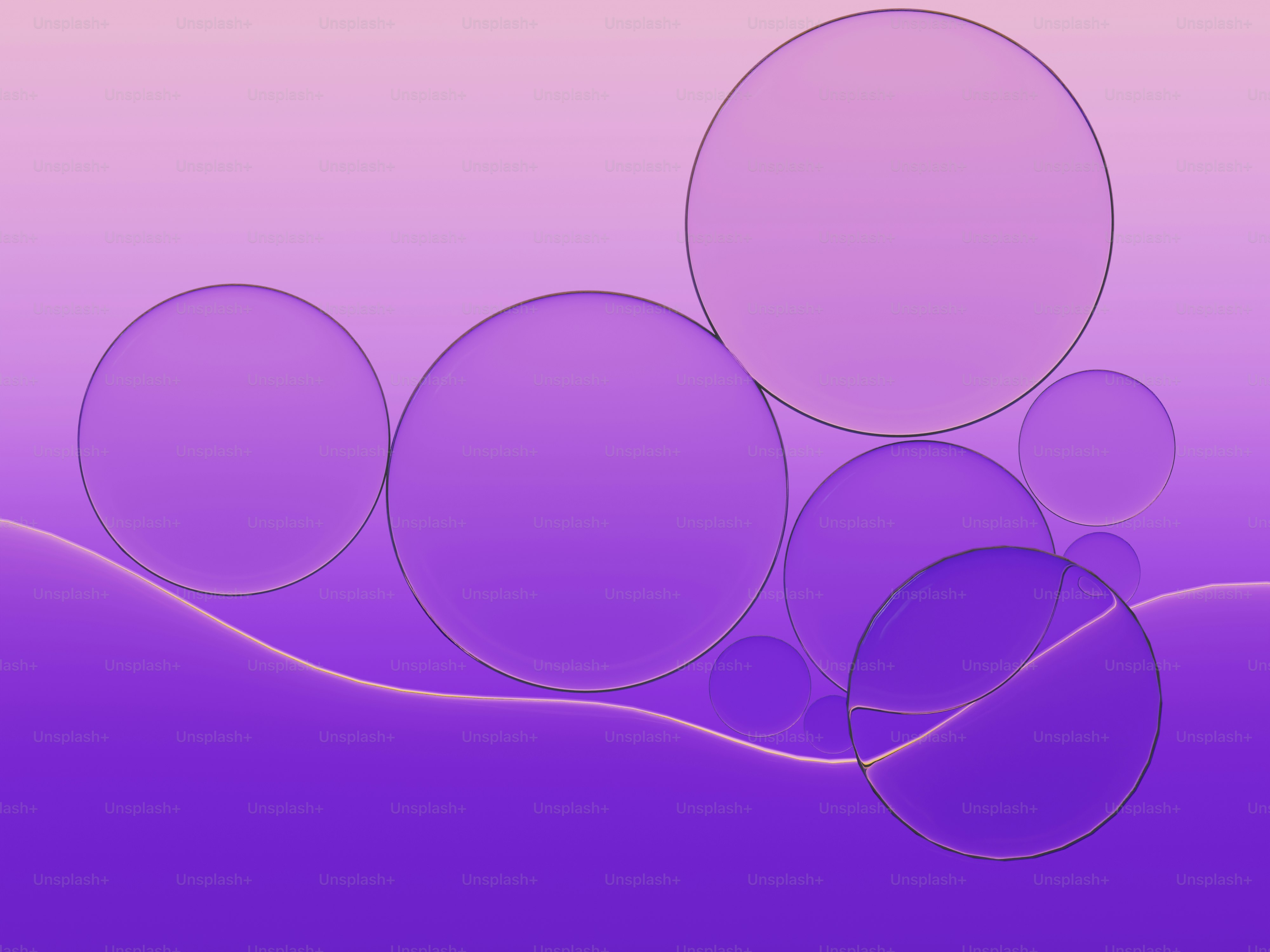 Bolhas e ondas abstratas roxas