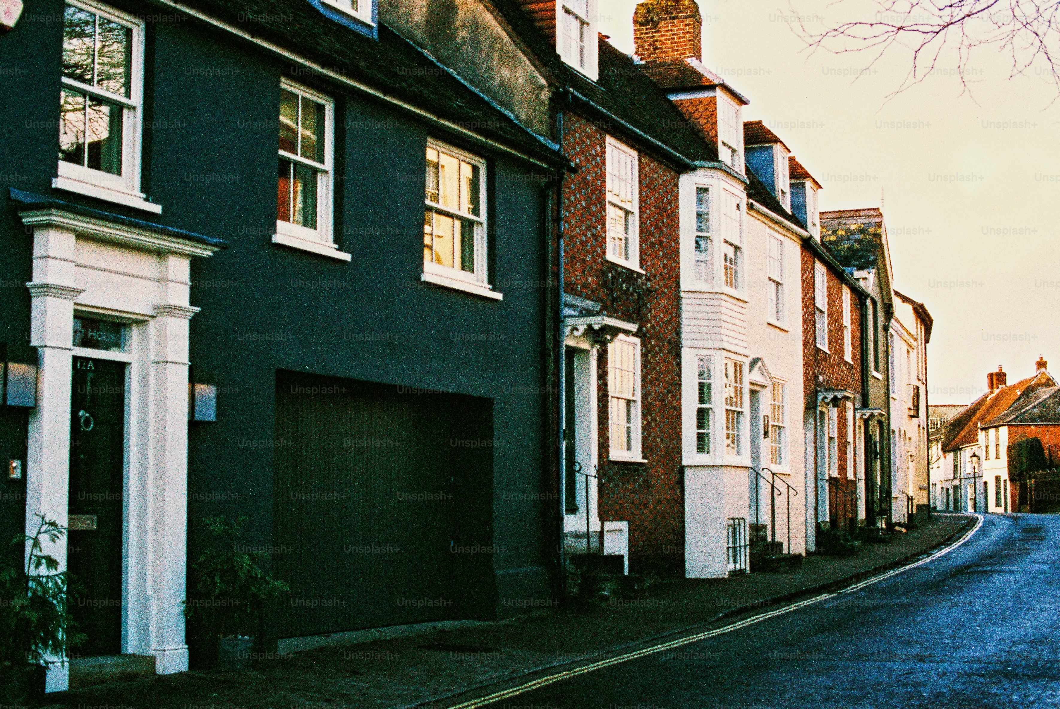 Row of houses on a street