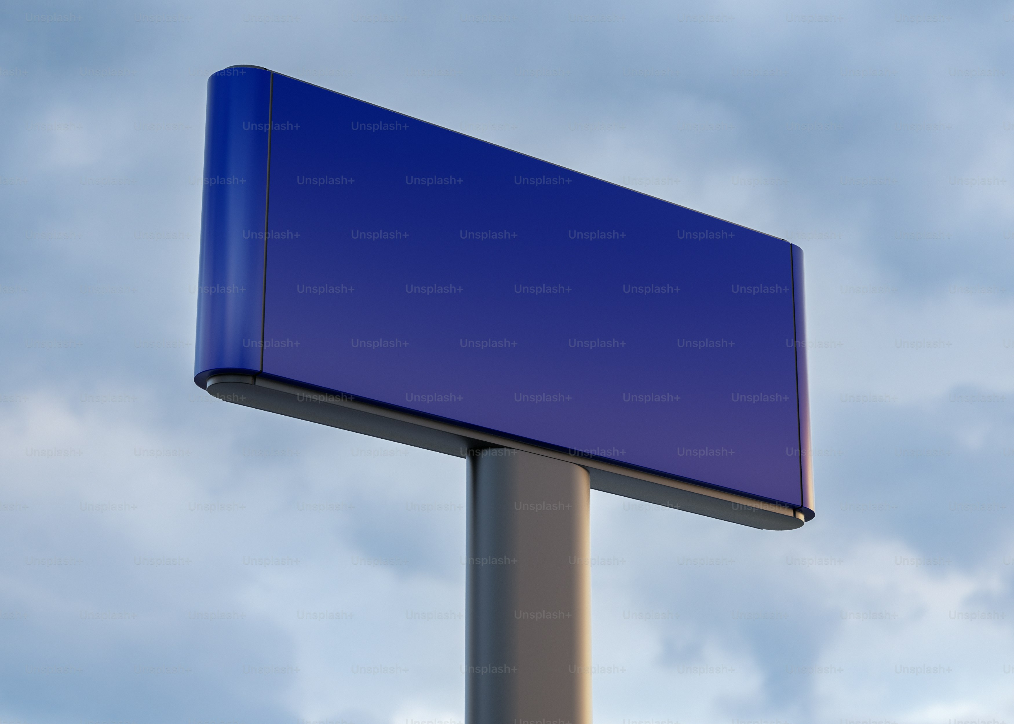 A blank blue sign against a cloudy sky photo – Abstract Image on Unsplash