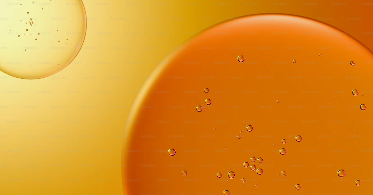 Abstract orange and yellow circles with bubbles photo – Abstract Image ...