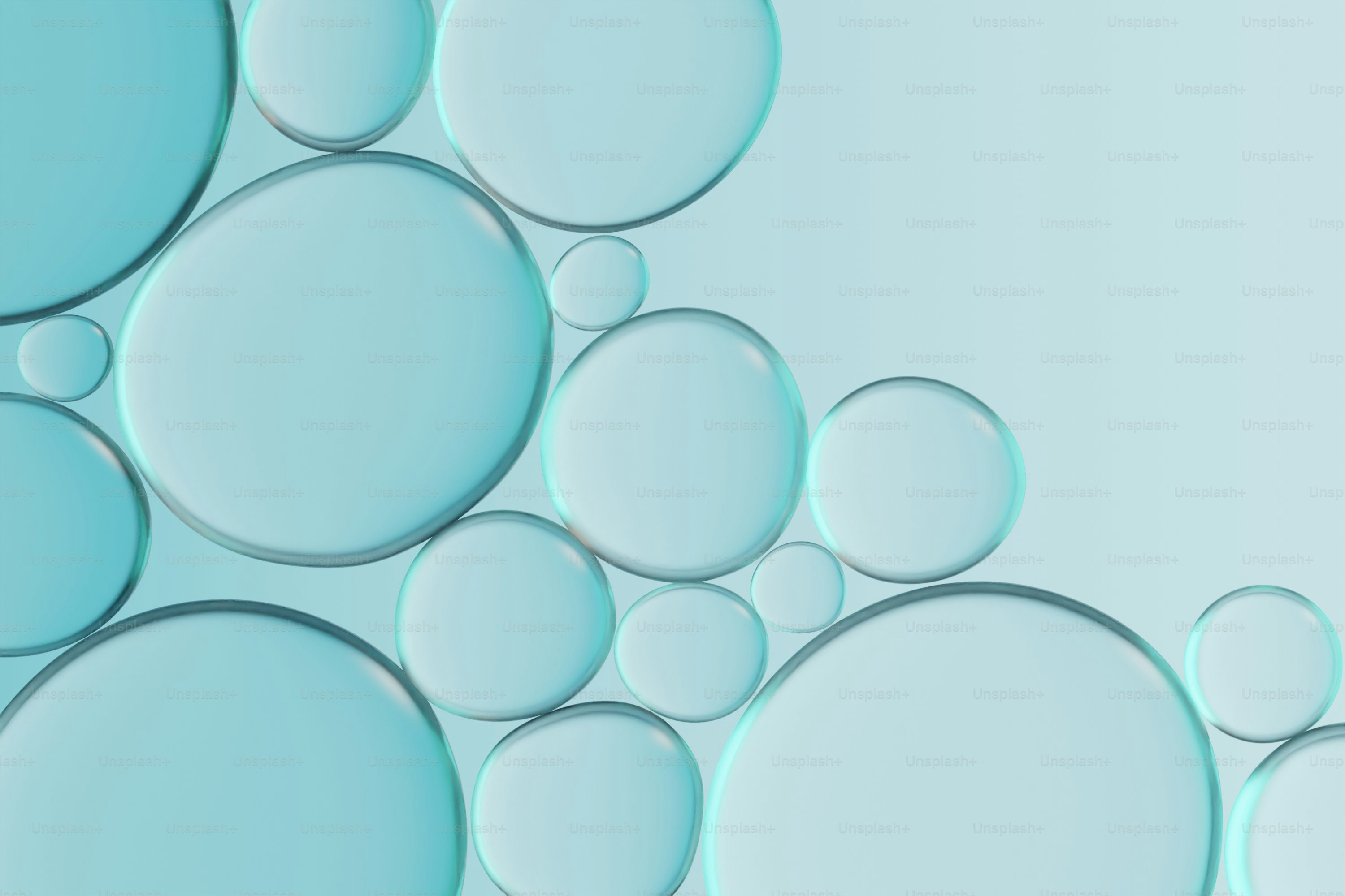 Abstract background of blue translucent bubbles. photo – Abstract Image ...