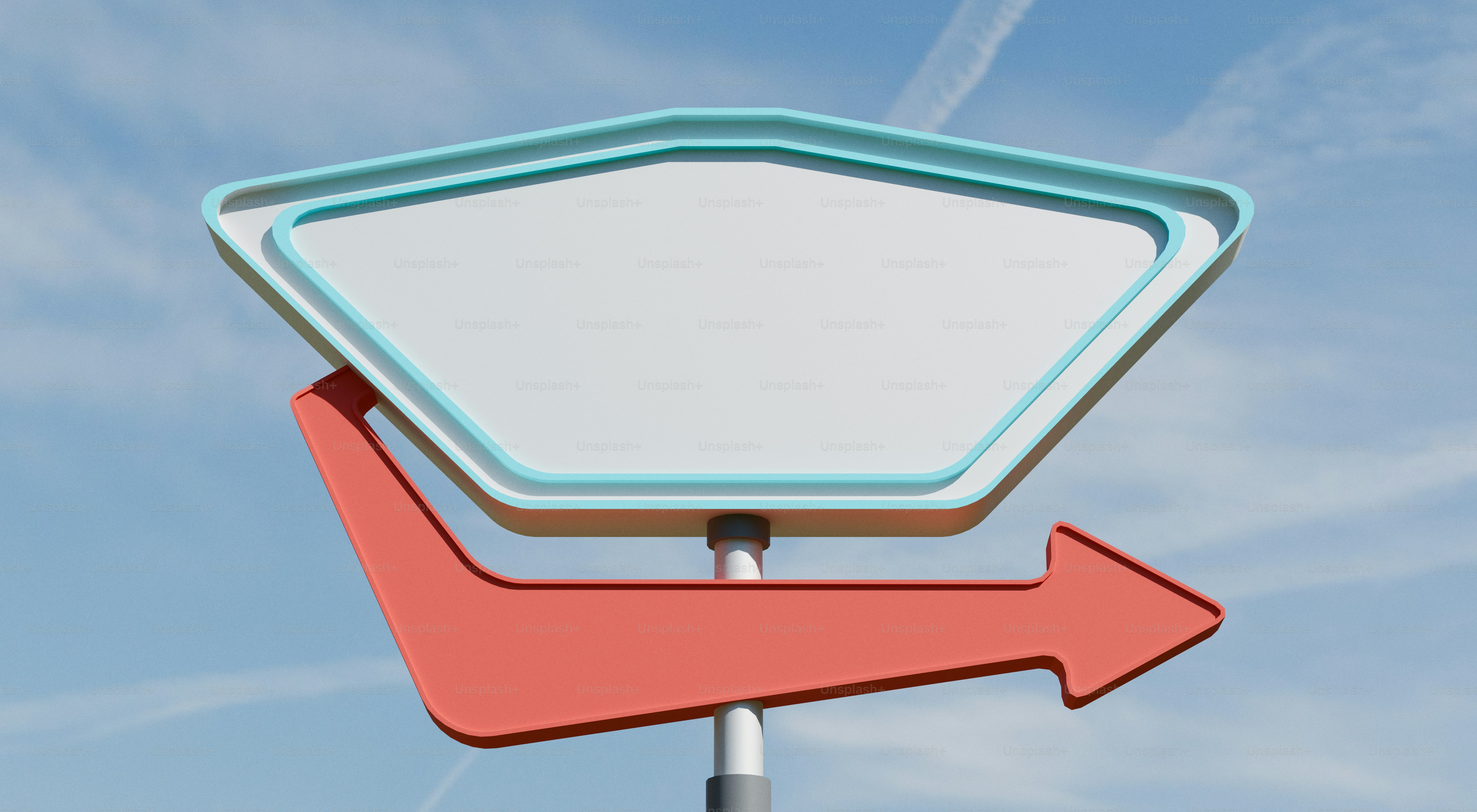 Retro roadside sign against a blue sky photo – Clouds Image on Unsplash
