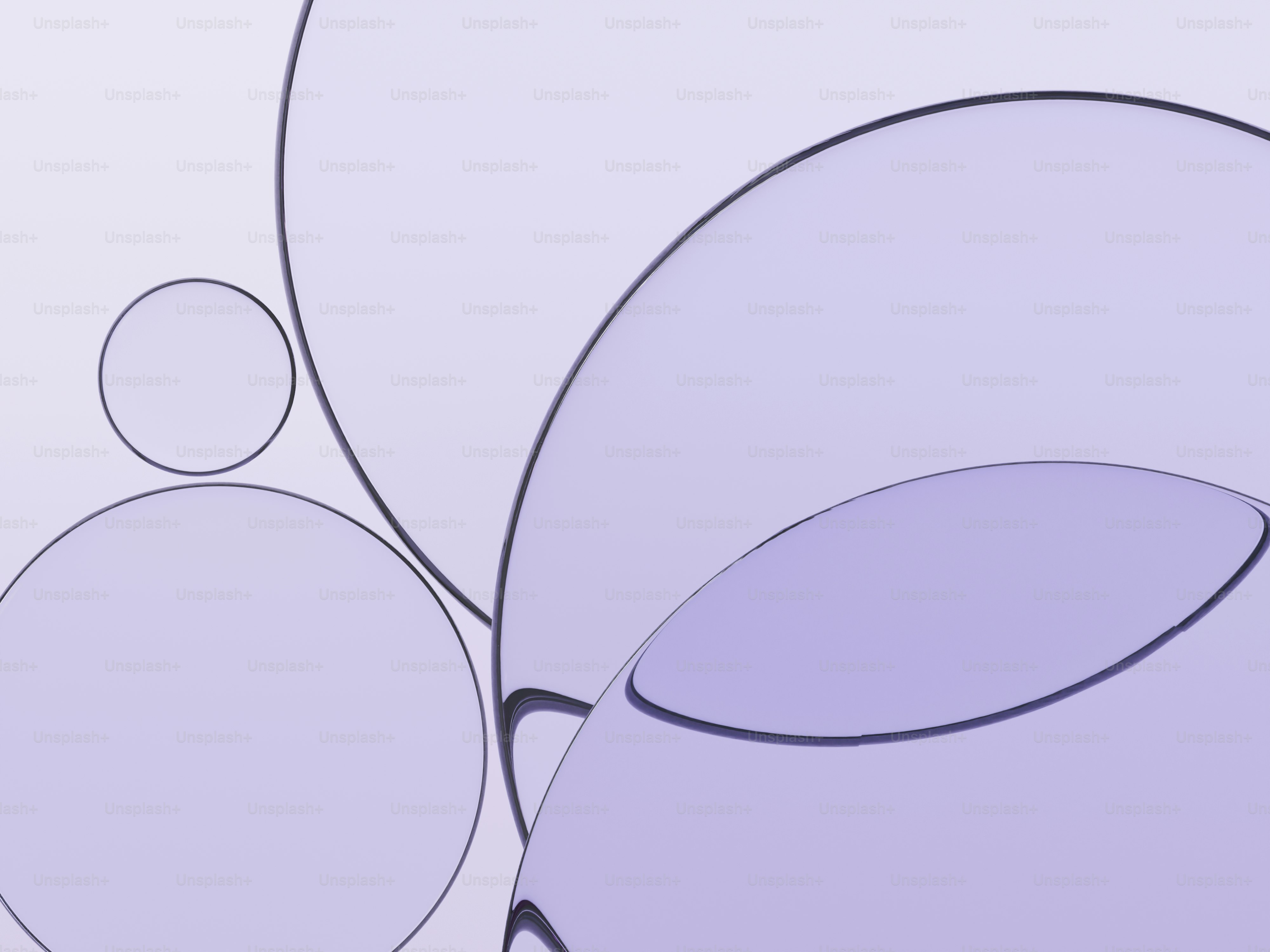 明るい背景に暗い輪郭を持つ抽象的なパステル画の円