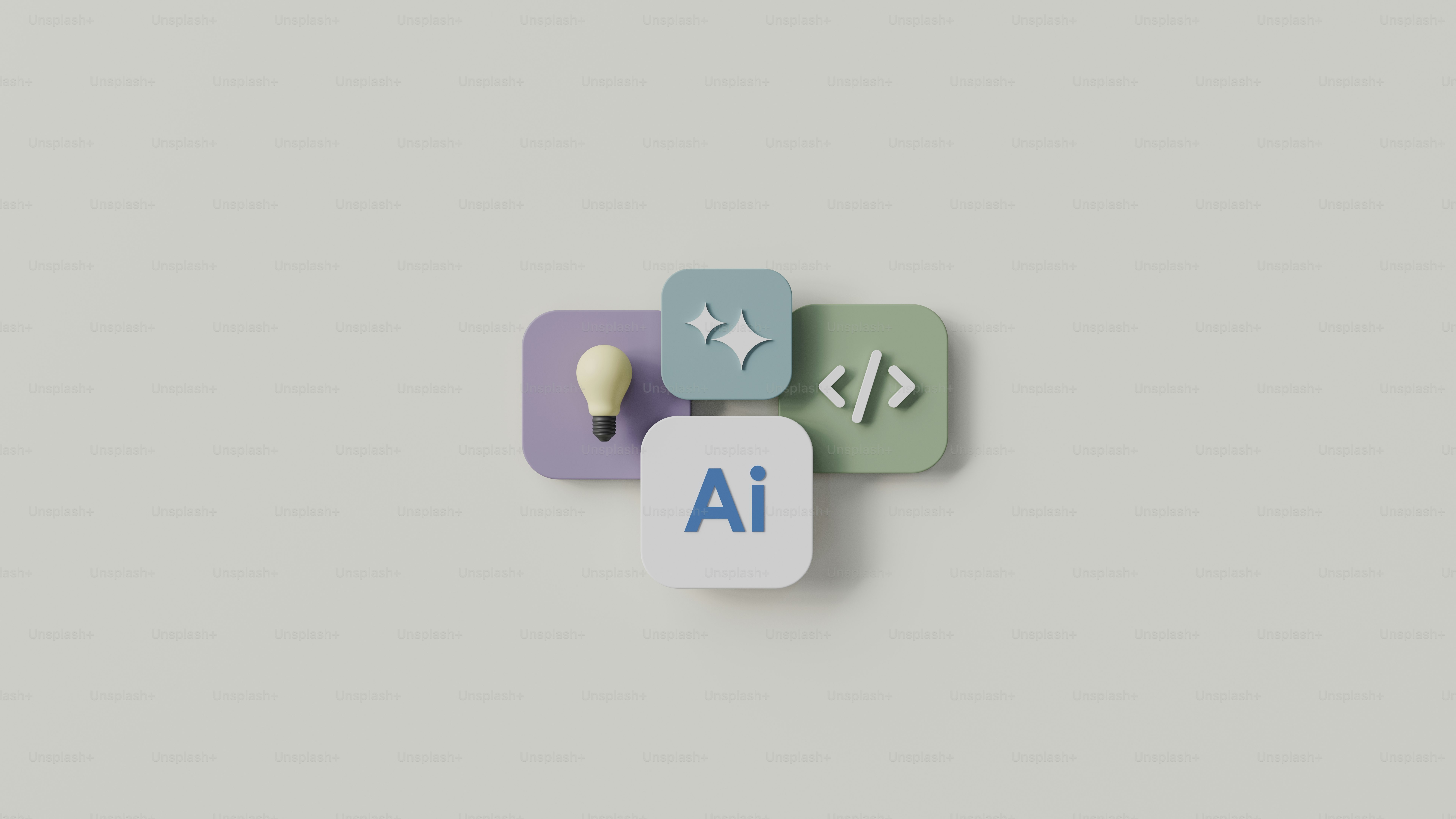 Logo Adobe illustrator dengan ikon kreatif pada latar belakang pastel