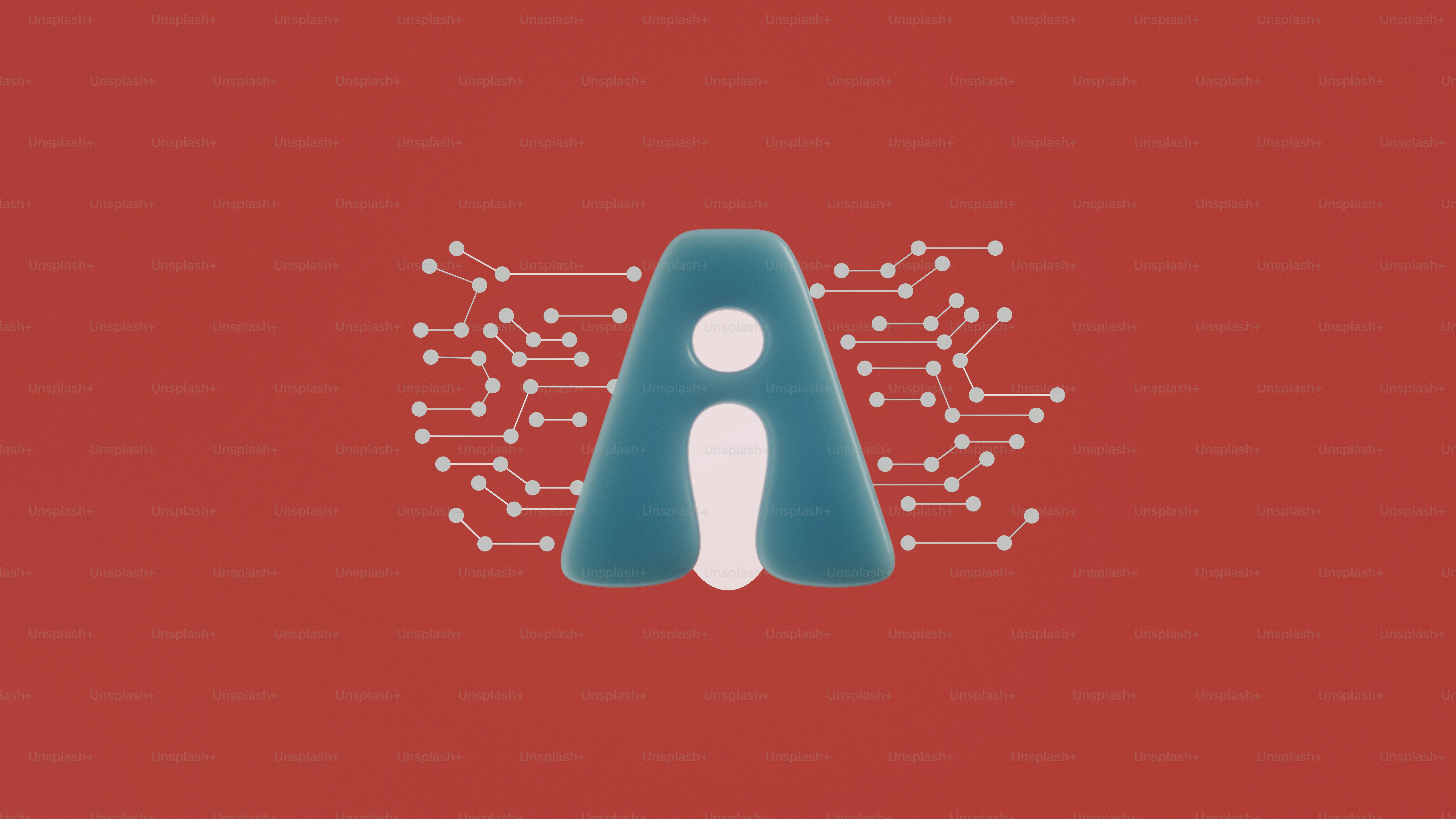 빨간 배경에 파란색과 흰색 AI 로고