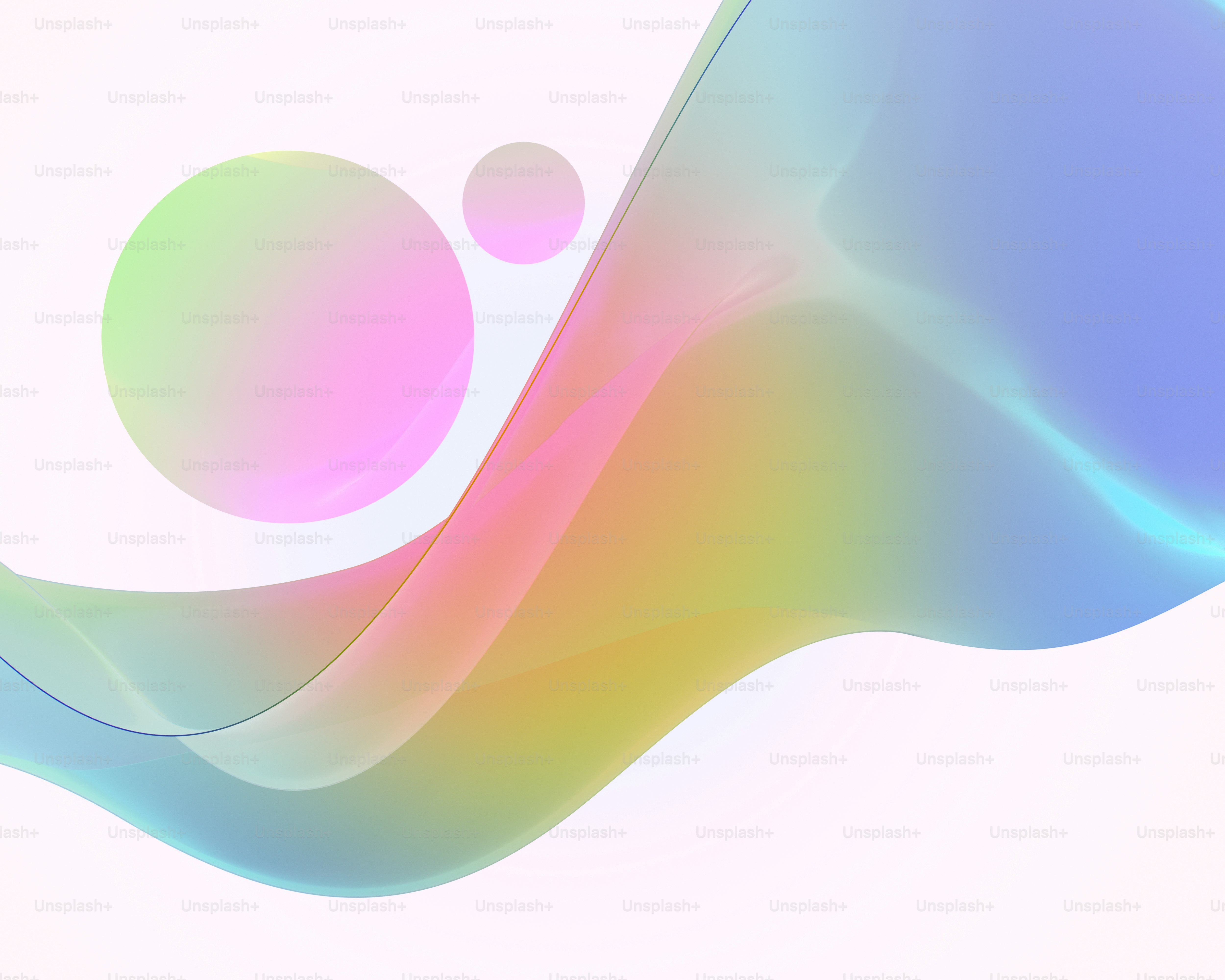 구를 가진 추상적 파스텔 파동