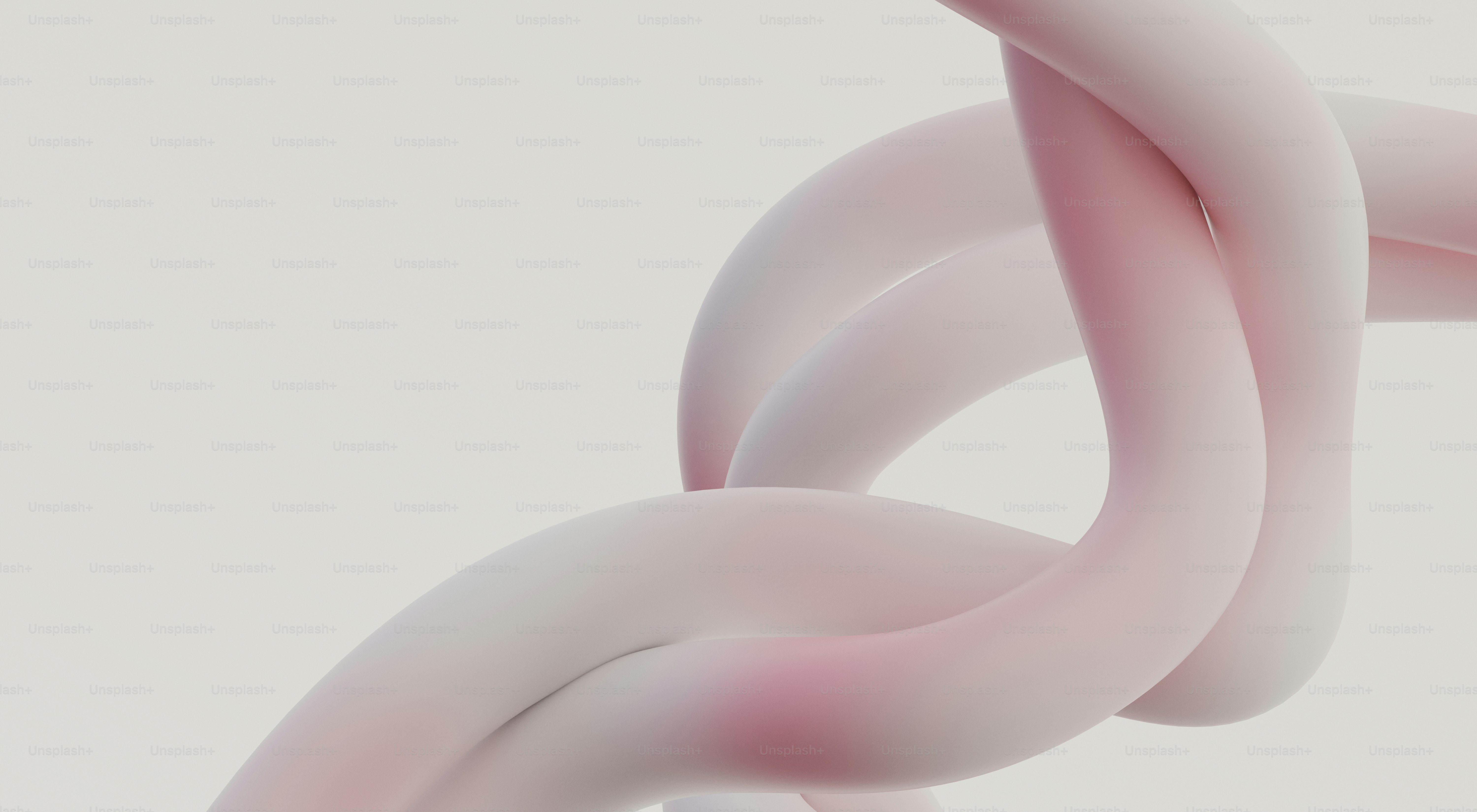 Abstract pink and white intertwined organic shapes
