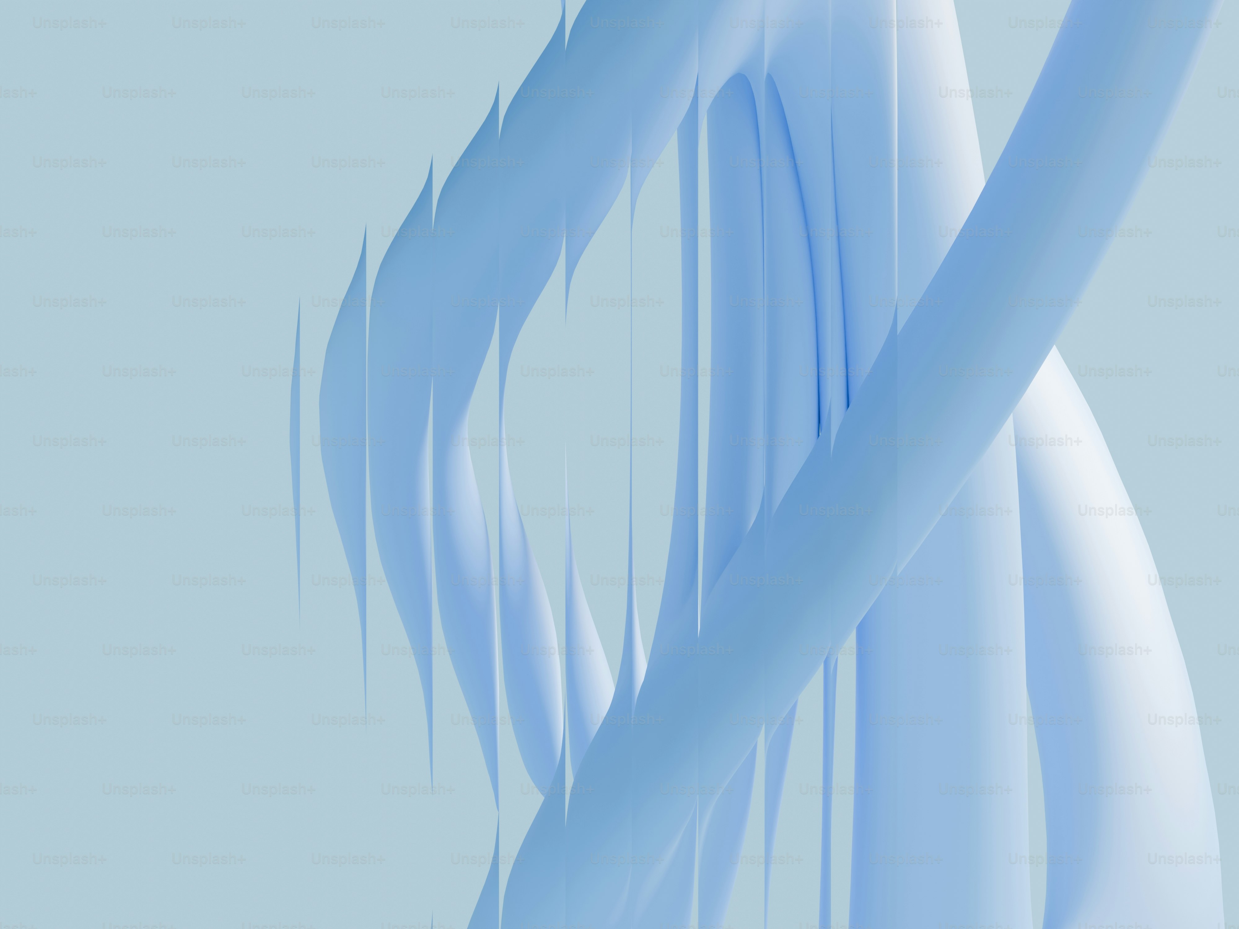 淡い青の背景に抽象的な淡い青色の渦巻く形が浮かぶ