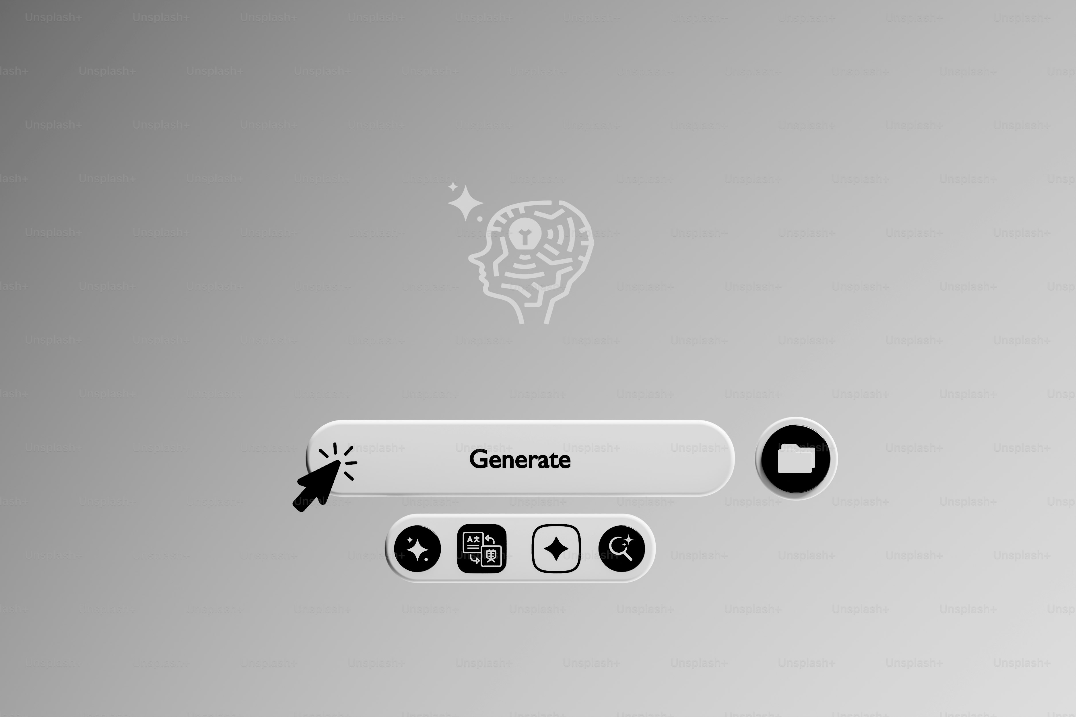 Minimal AI. 3D Render.