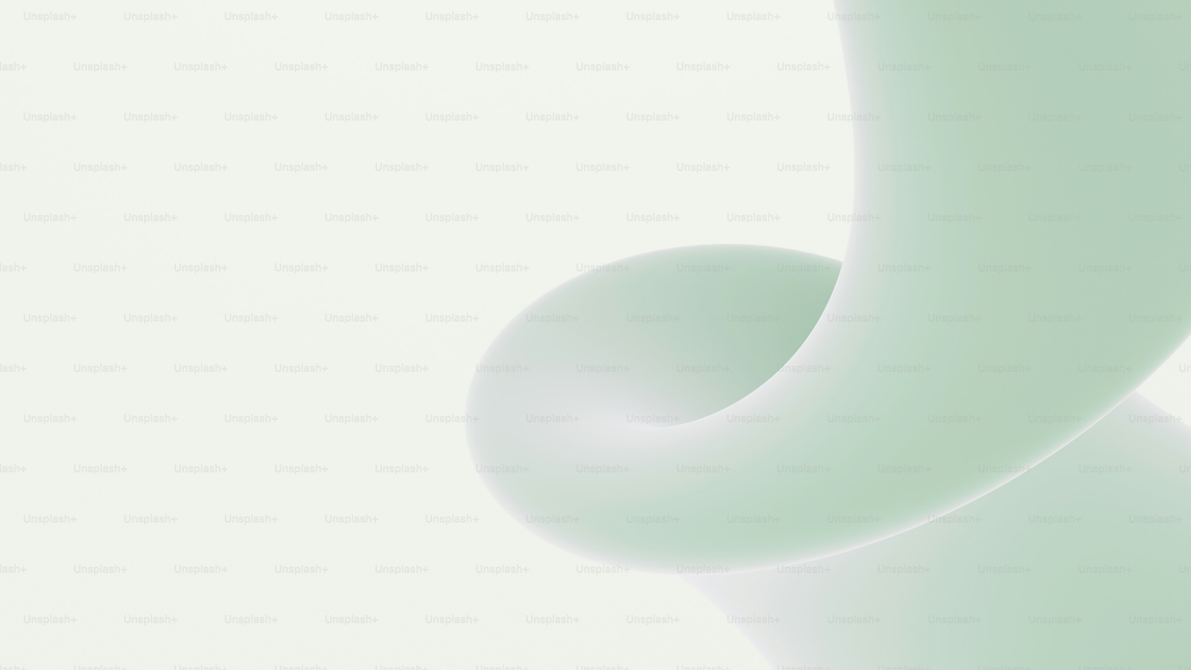 Forma abstrata verde-clara em espiral sobre fundo branco