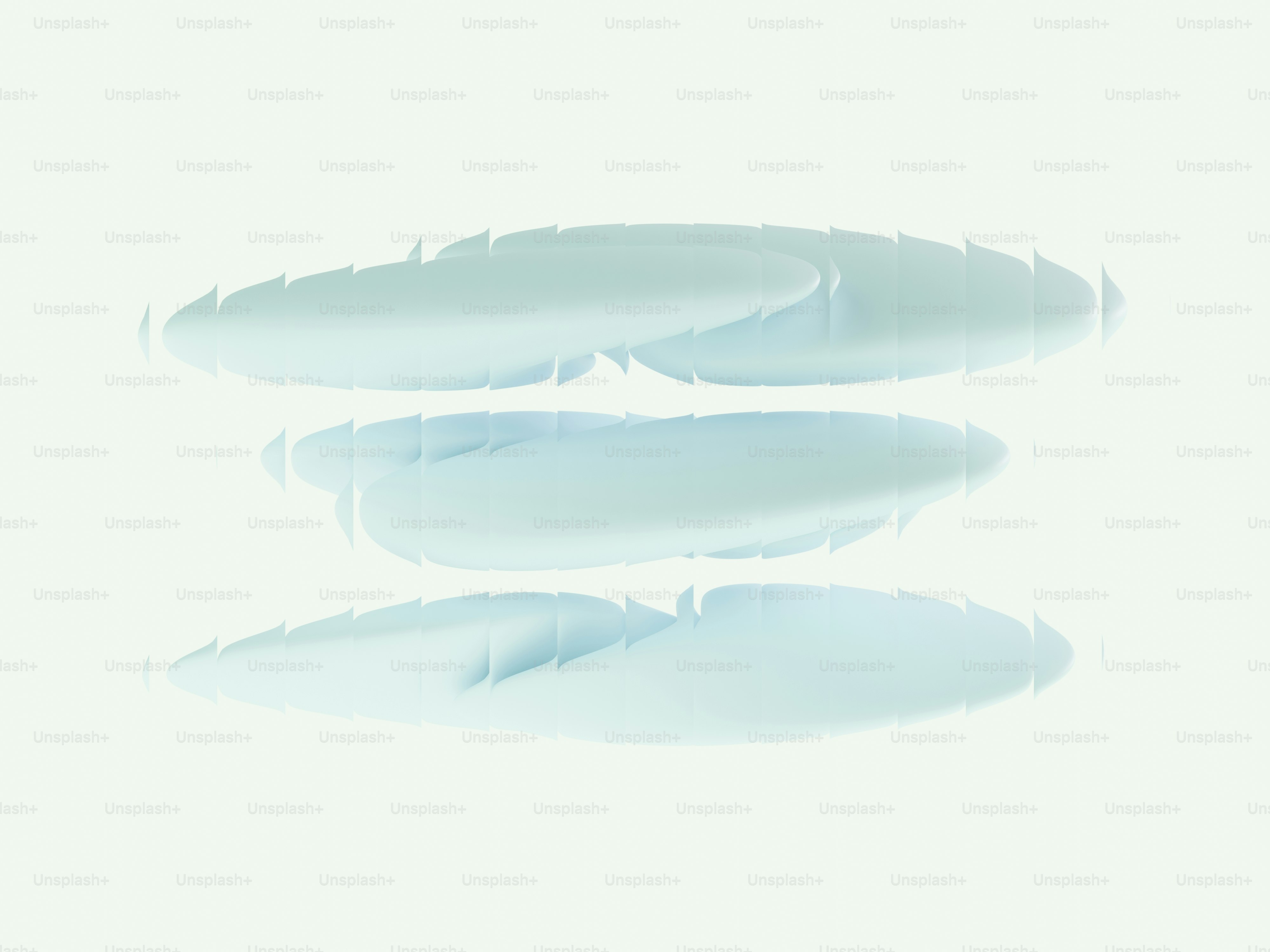 Pilha de formas abstratas azul-claro sobre fundo branco