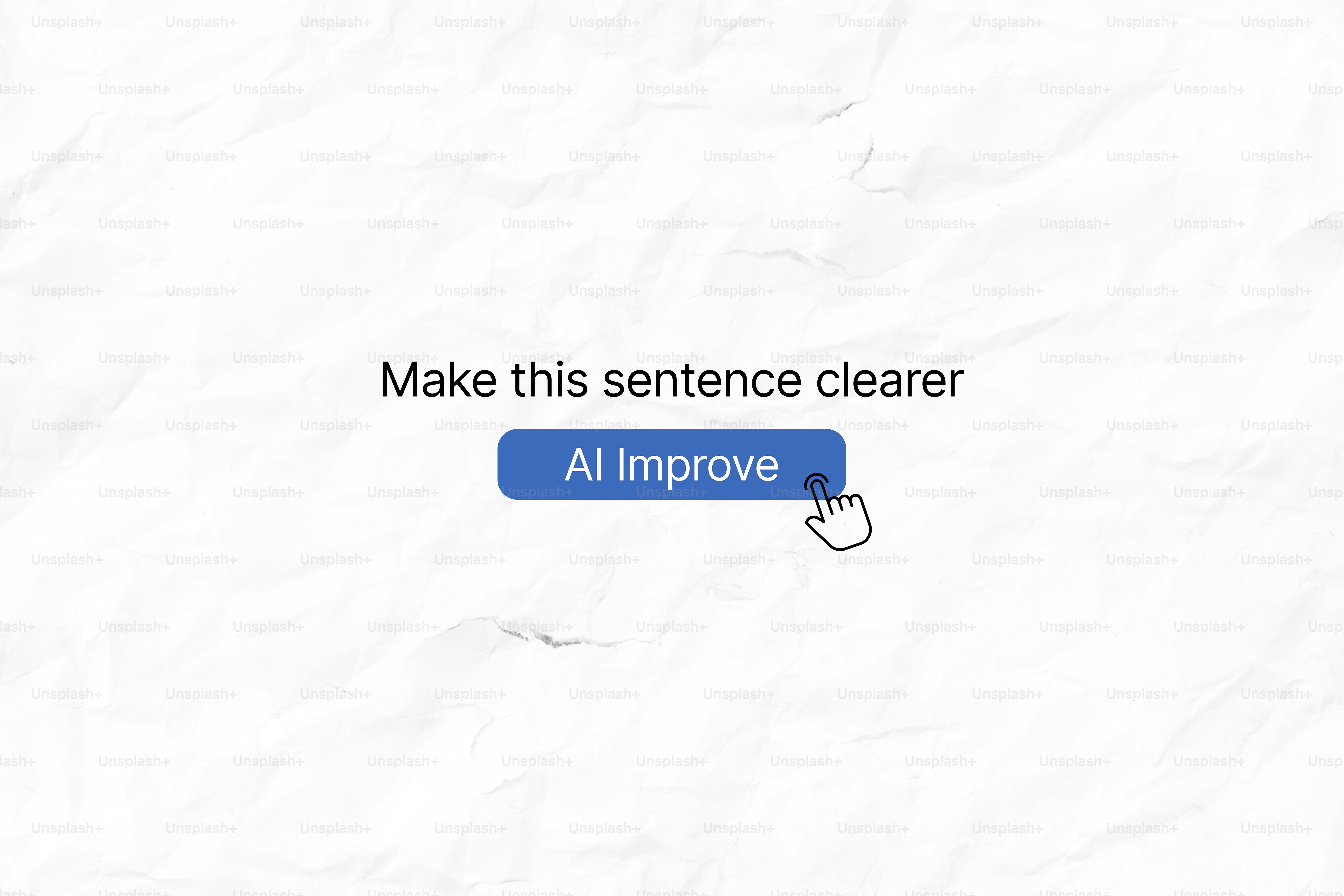 El cursor pulsa el botón para mejorar la frase