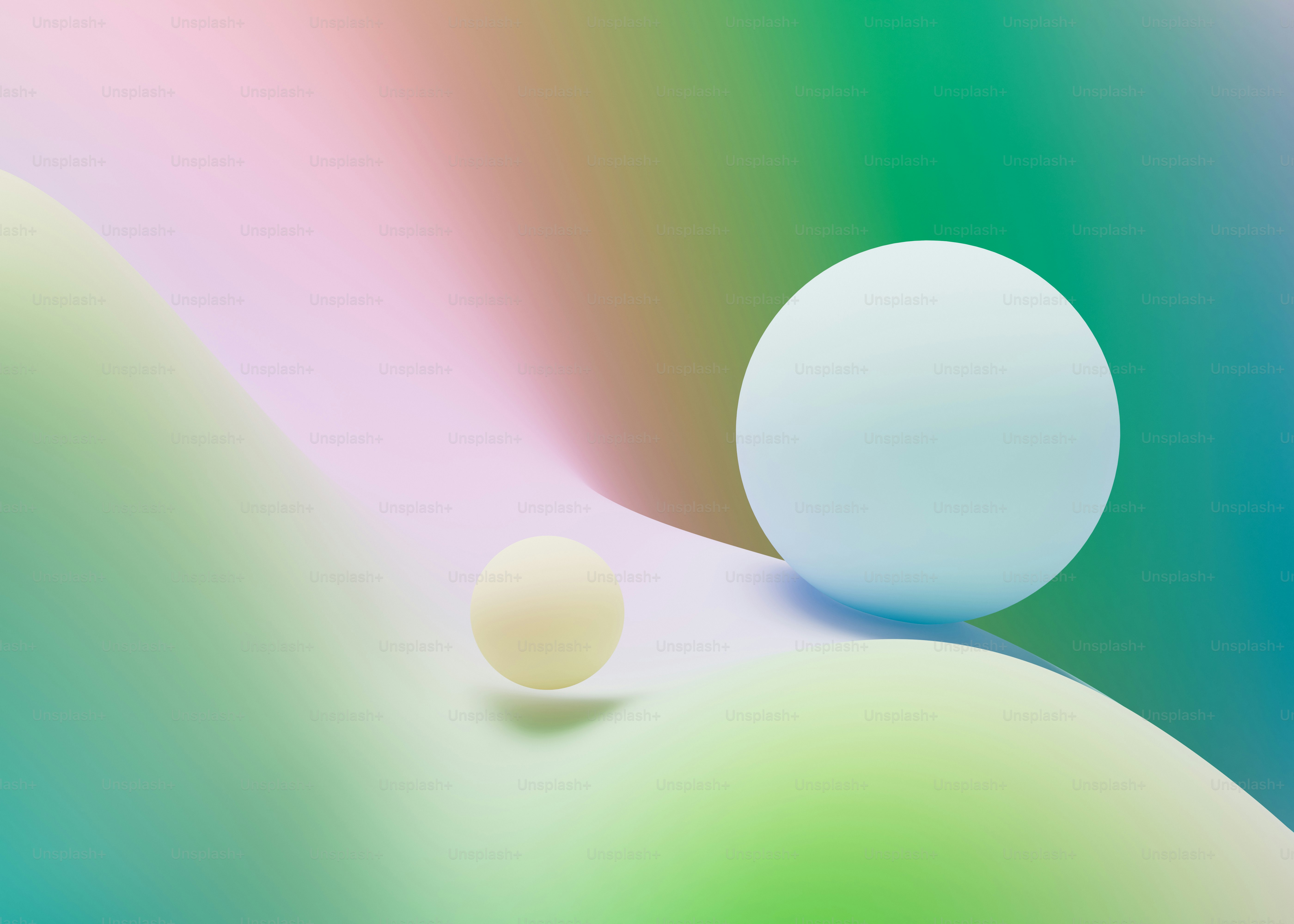 Two spheres on a colorful abstract background photo – Wallpaper Image ...