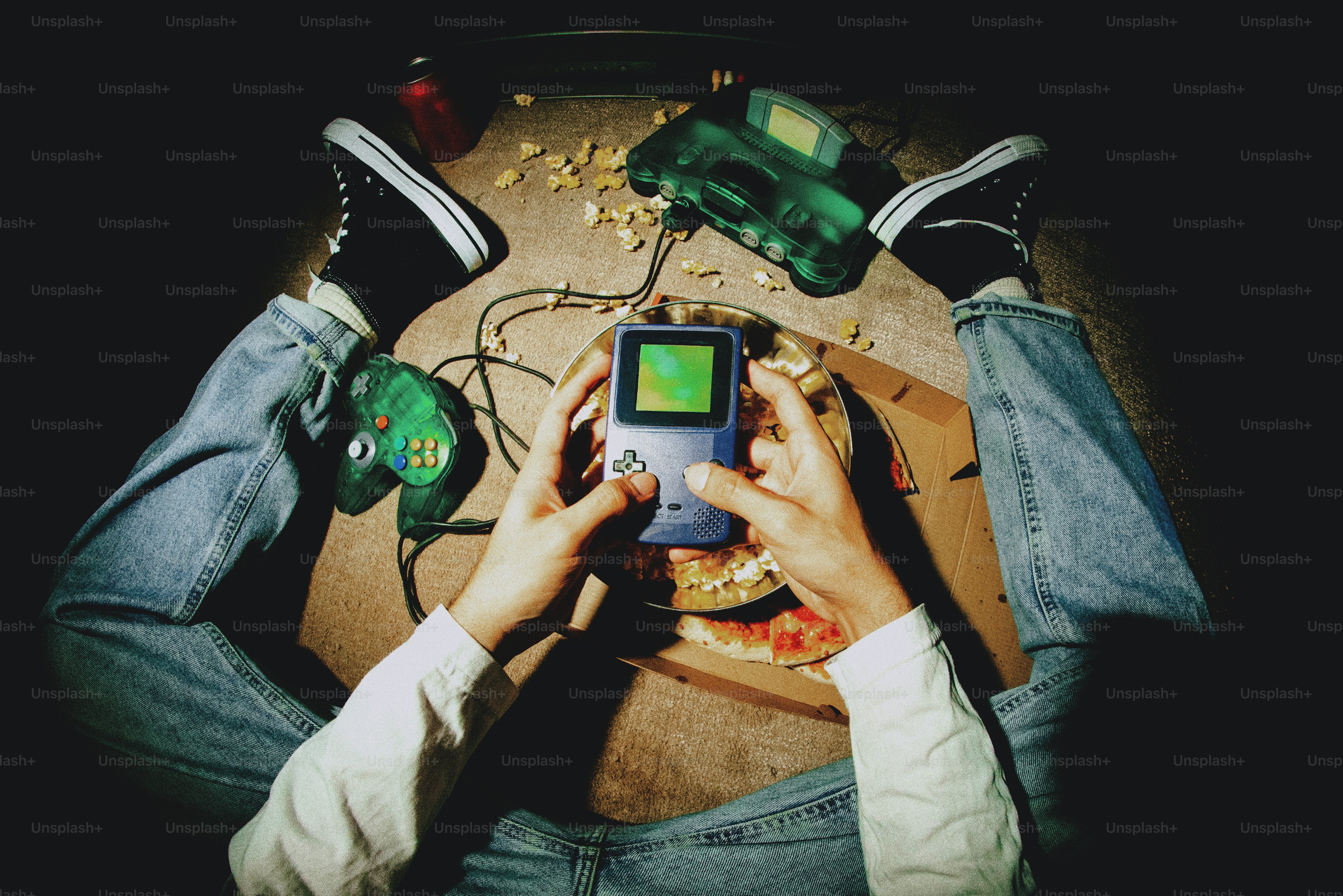 A person with Nintendo playing Pokémon