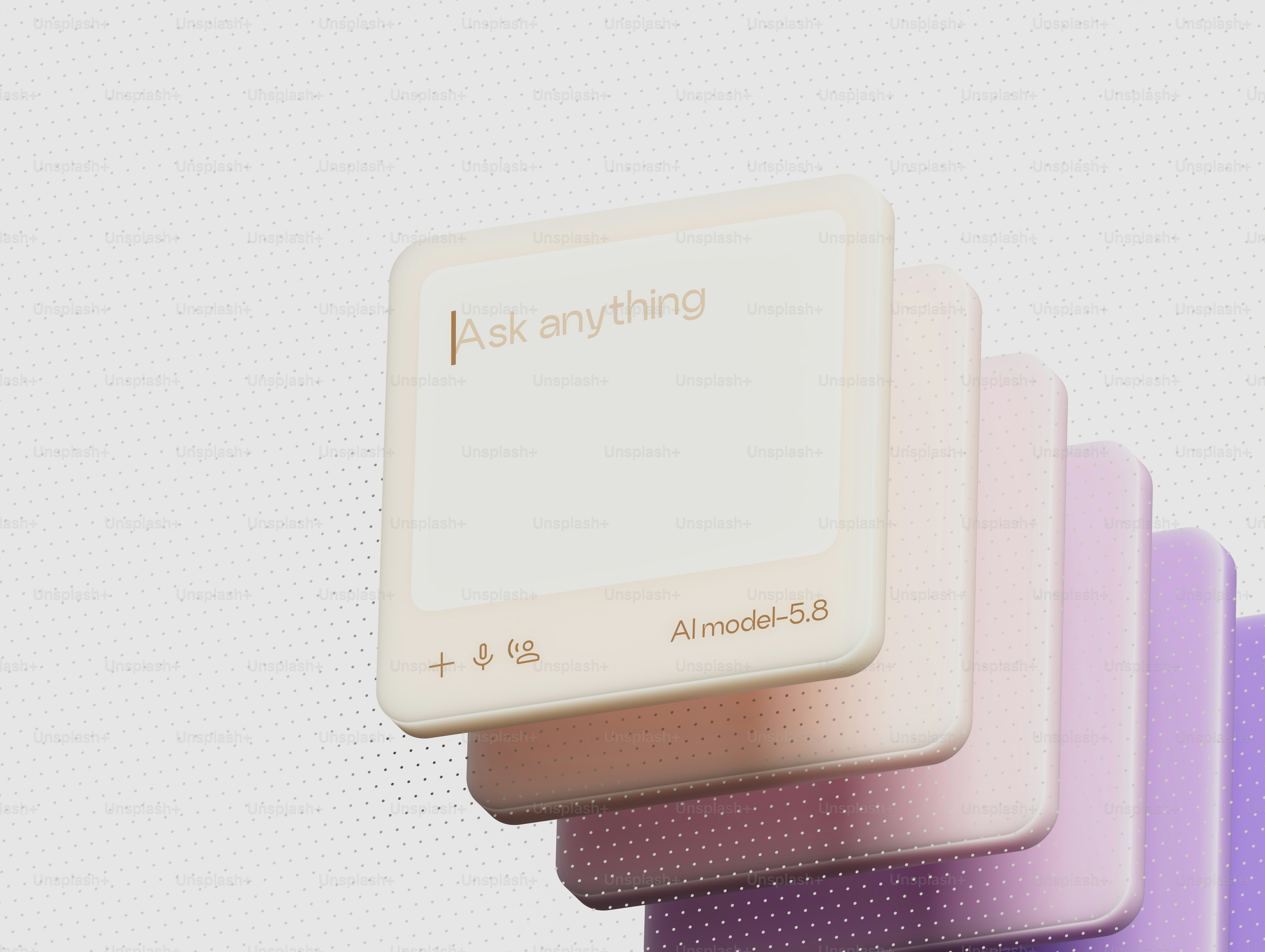 Ai model interface with text 'ask anything'
