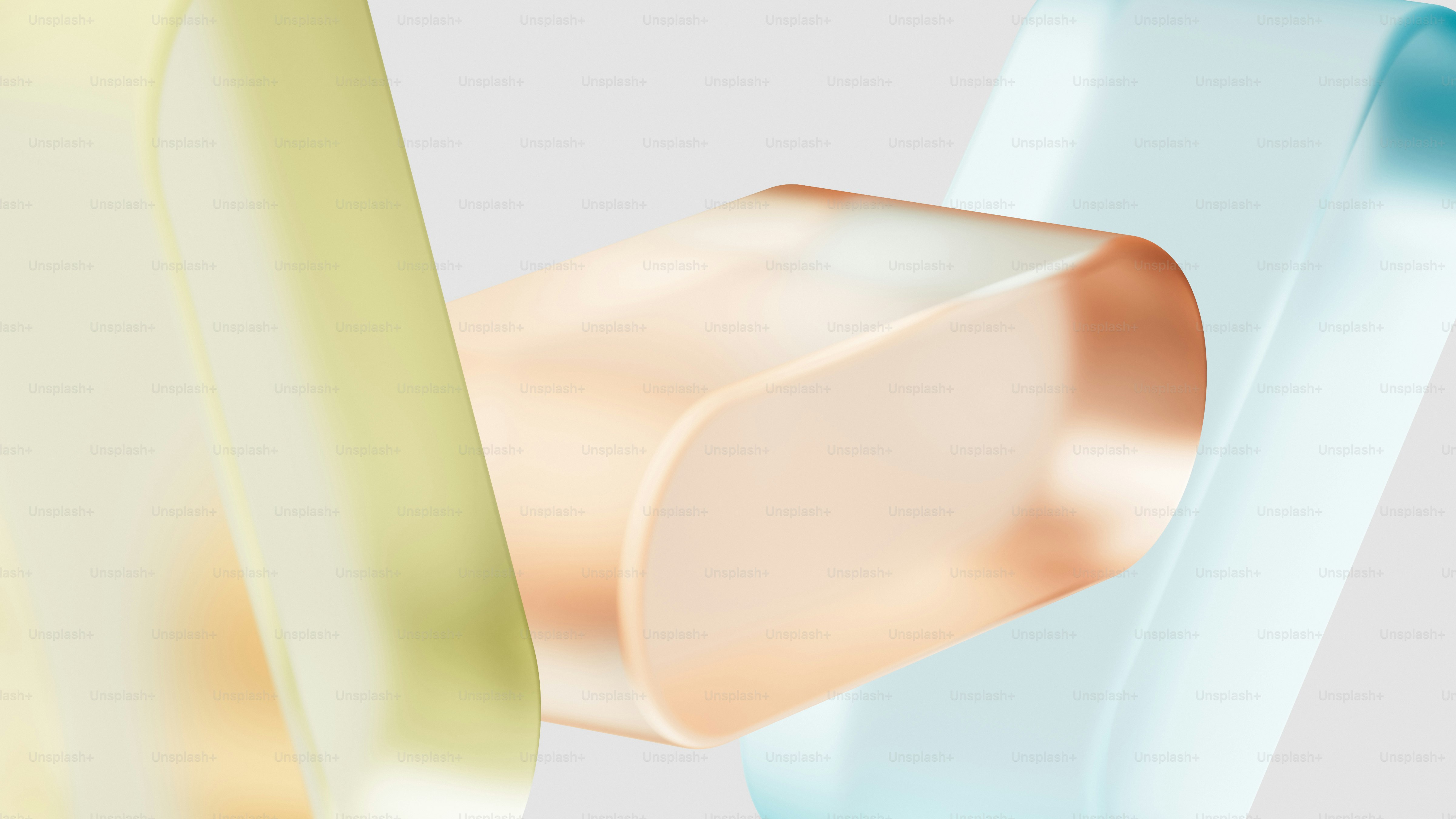 Abstract pastel ribbons with a copper-like element photo – Graphic ...