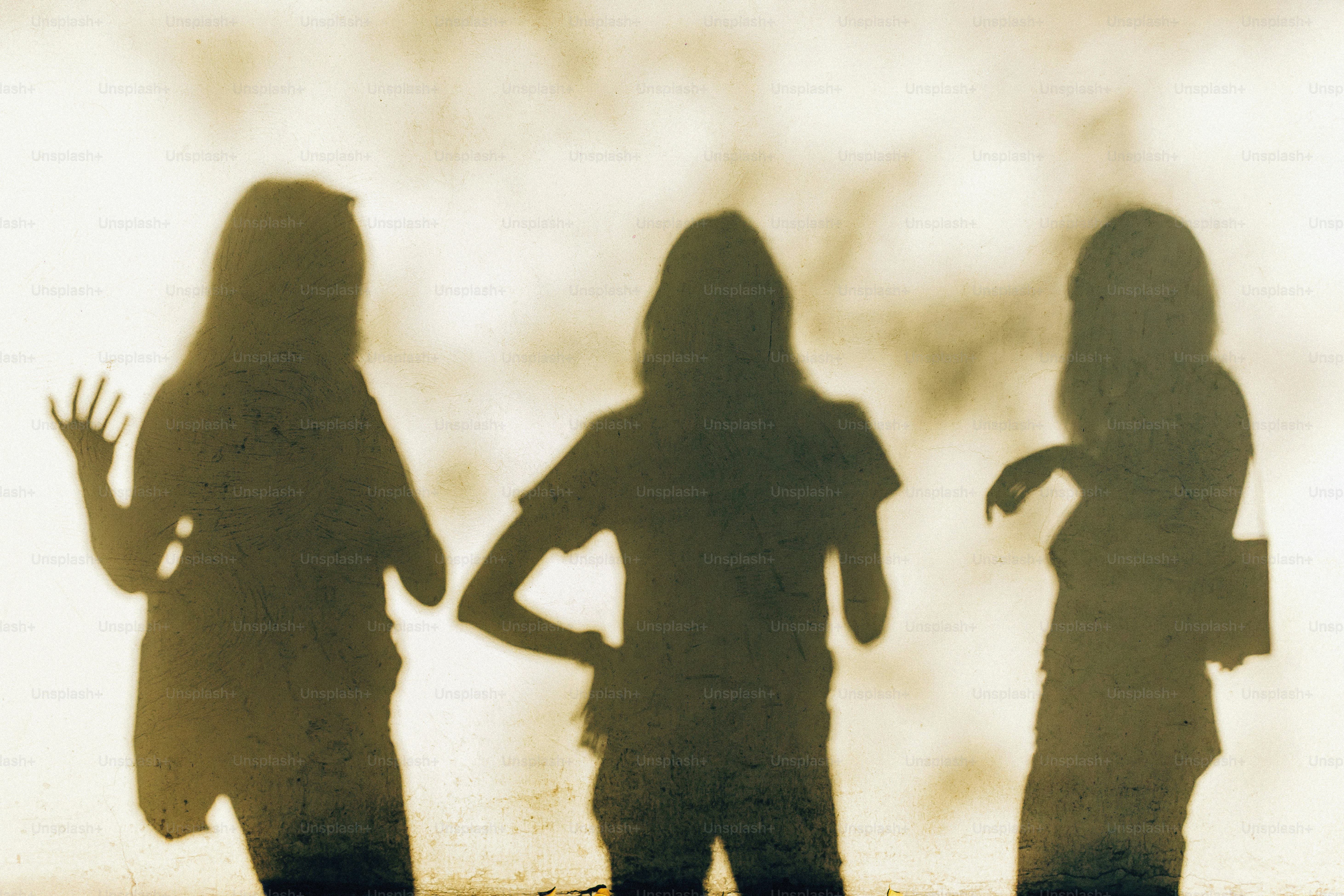 Two people's shadows conversing on a wall. photo – Portrait Image on ...