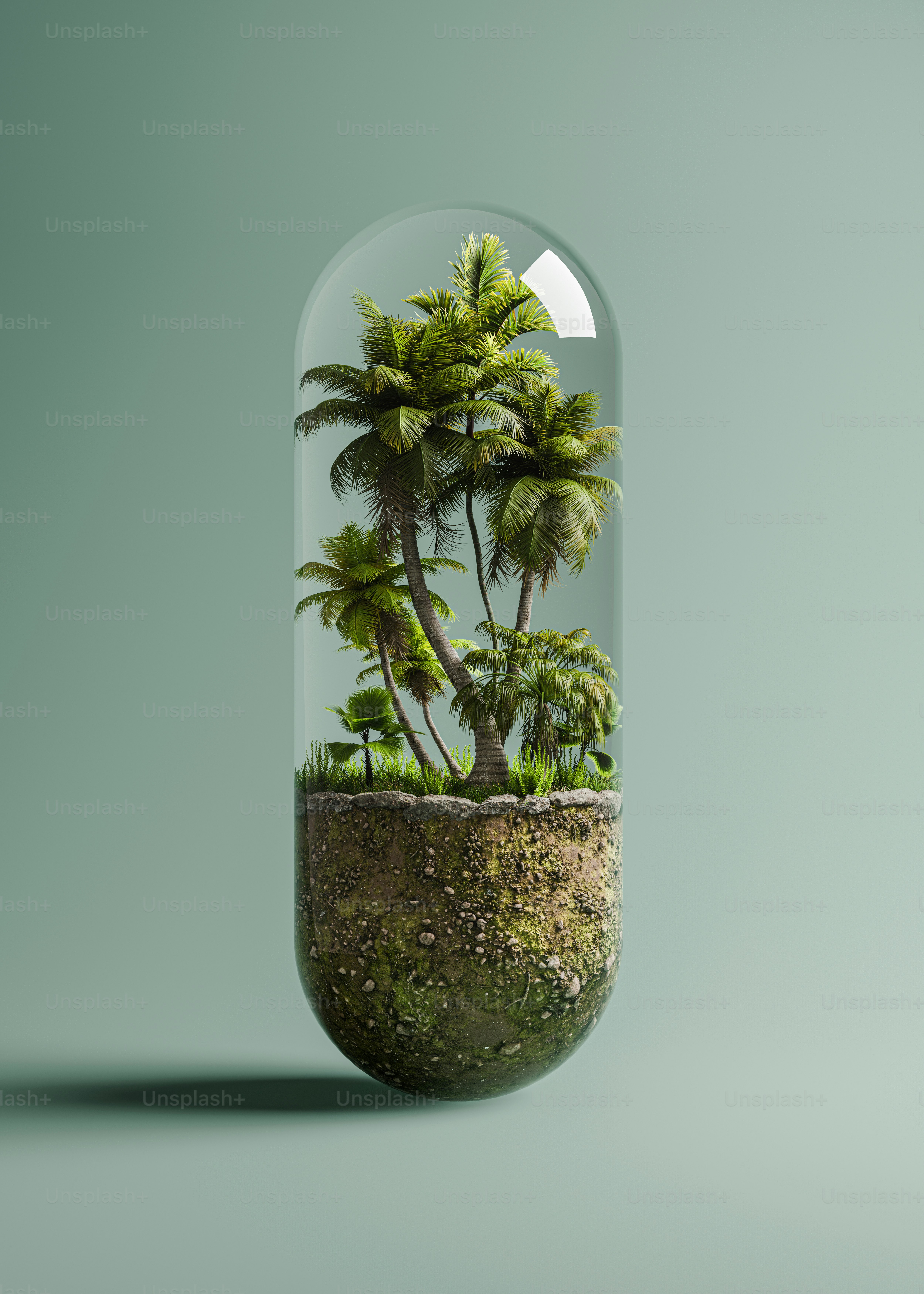 A tree and forest inside a capsule photo – Green Image on Unsplash