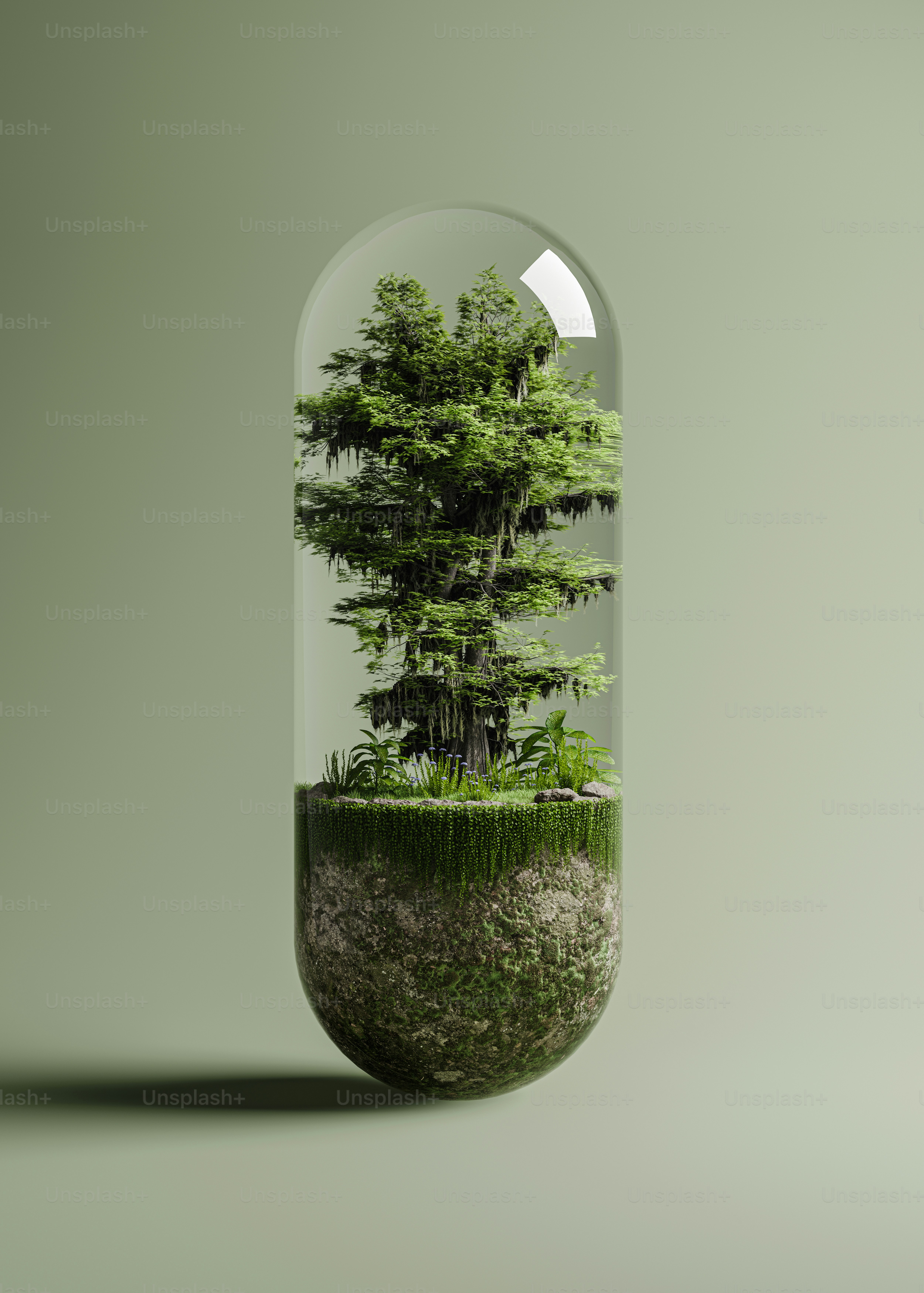 A tree and forest inside a capsule photo – Green Image on Unsplash